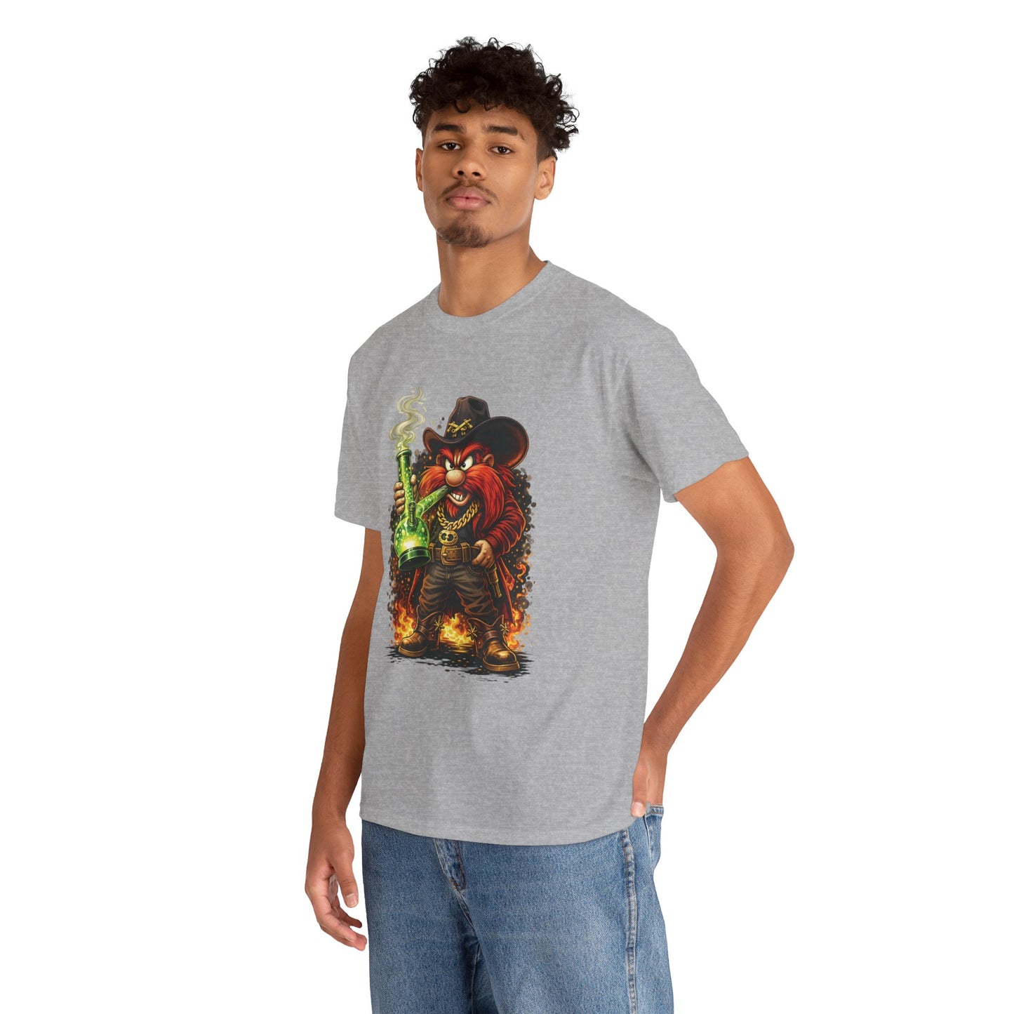 Viking Alchemist Graphic Tee — Fiery Dwarf with Potion