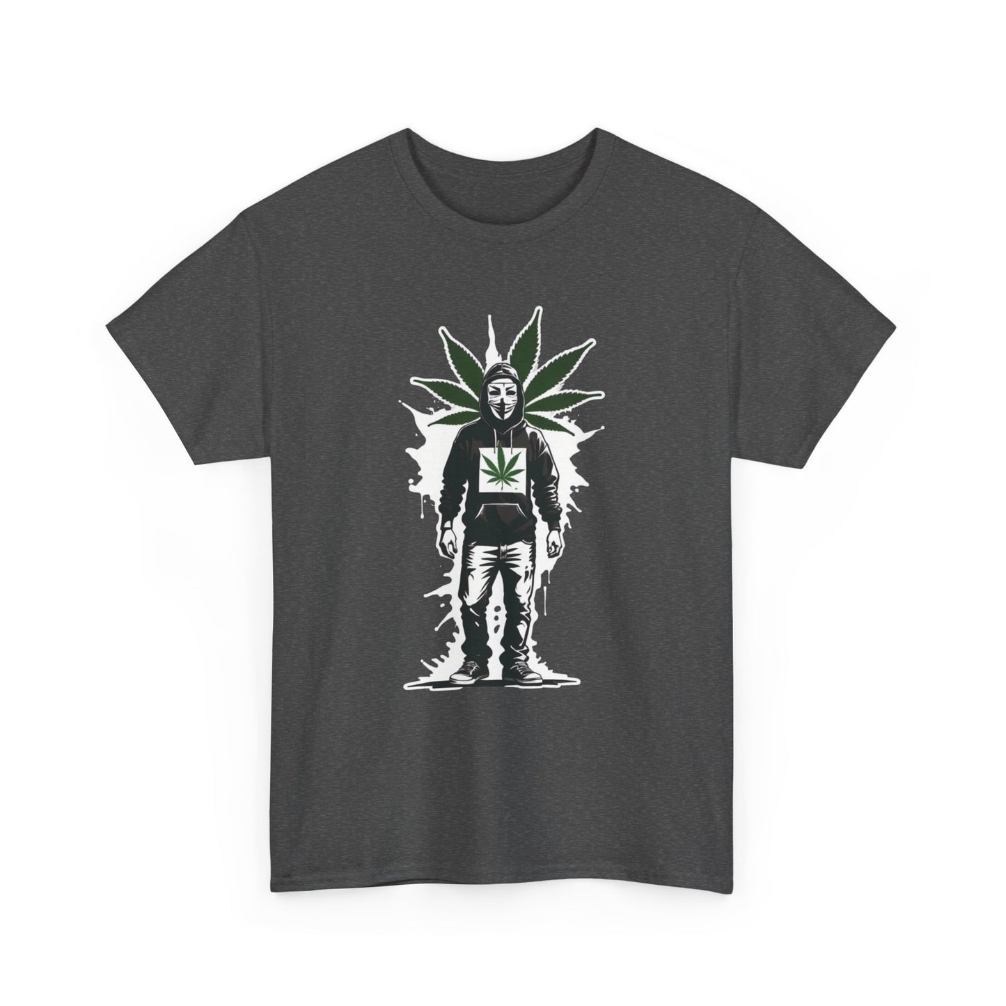 420 Stencil Graphic Tee — Leaf Hoodie Silhouette Shirt