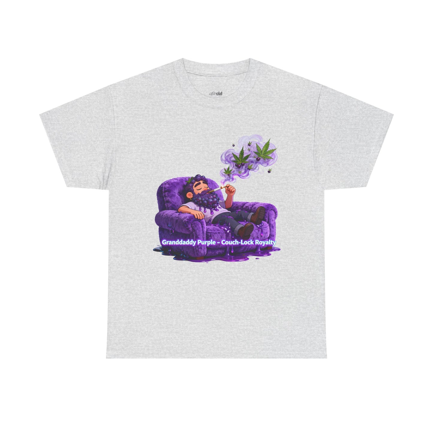 Couchlock Purple T‑Shirt — 'Couchlock Purple • Couch Back Slayin'' Relaxed Weed Vibe Tee