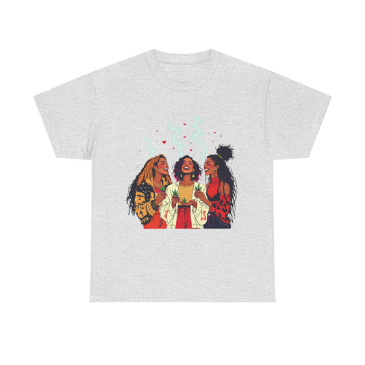 Sisterhood Vibes T-Shirt — Joyful Diverse Women Graphic Tee