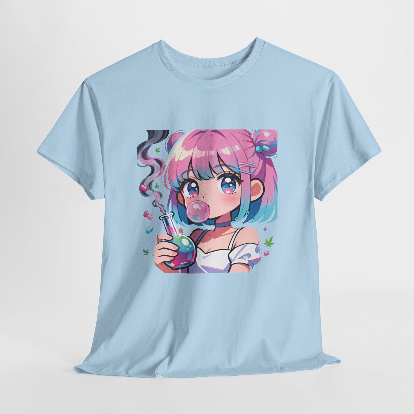 Kawaii Pastel Anime Girl Bong T‑Shirt