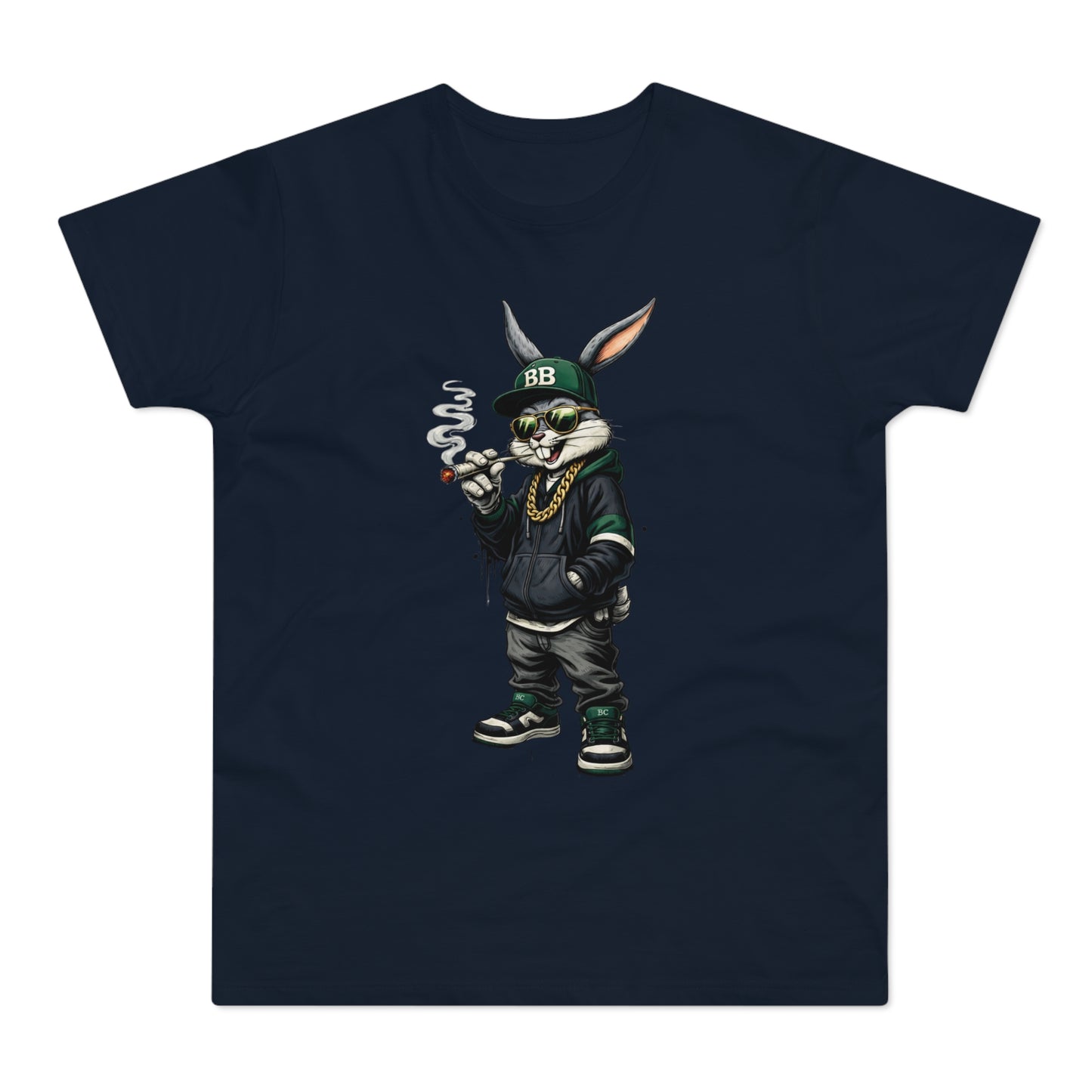 Streetwear Bunny Graphic T‑Shirt — Cool Hip Hop Rabbit Design