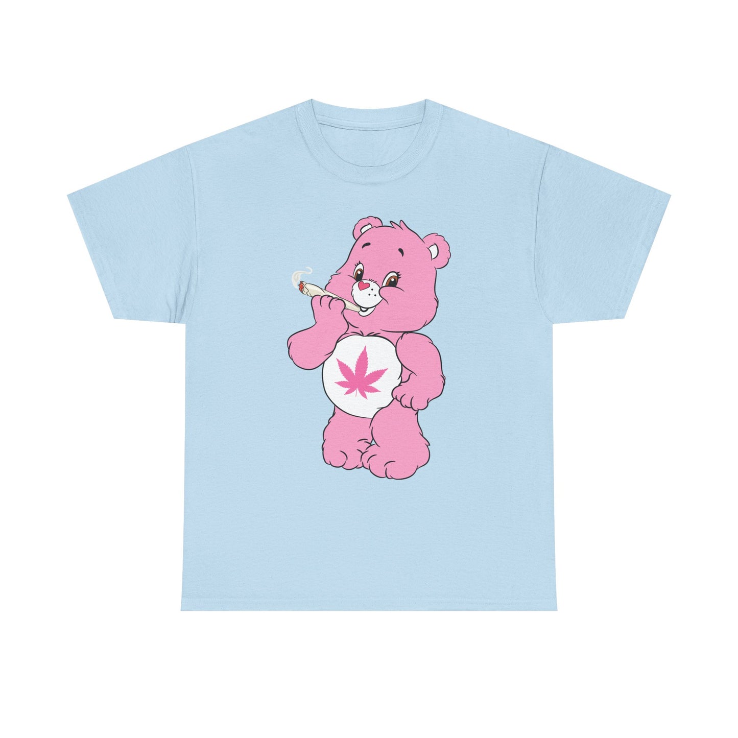 Pink 420 Bear T‑Shirt — Cute Stoner Graphic Tee