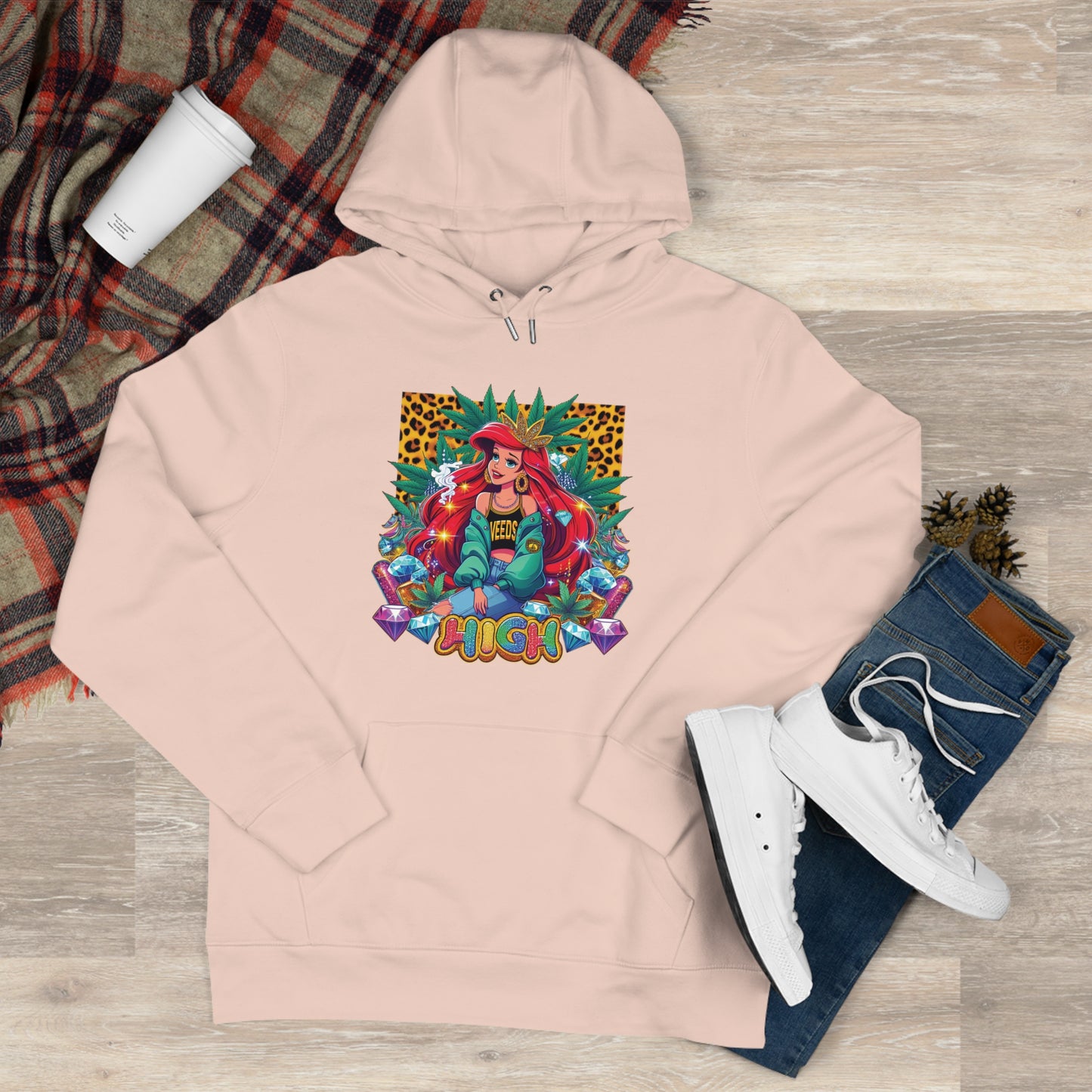 King Graphic Hoodie — 'Stoned and Boujee' Colorful Royal Queen Streetwear