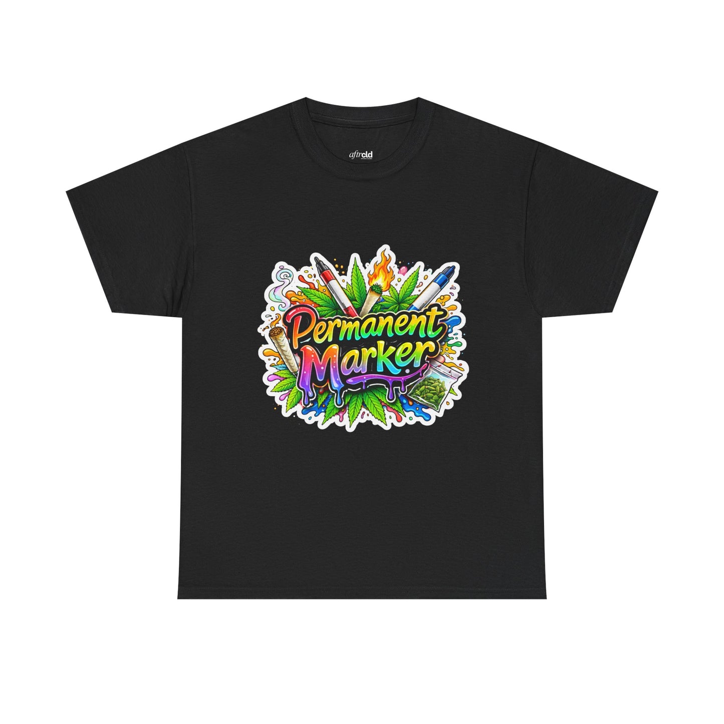 Permanent Marker Graphic Tee - Colorful Retro Art Shirt