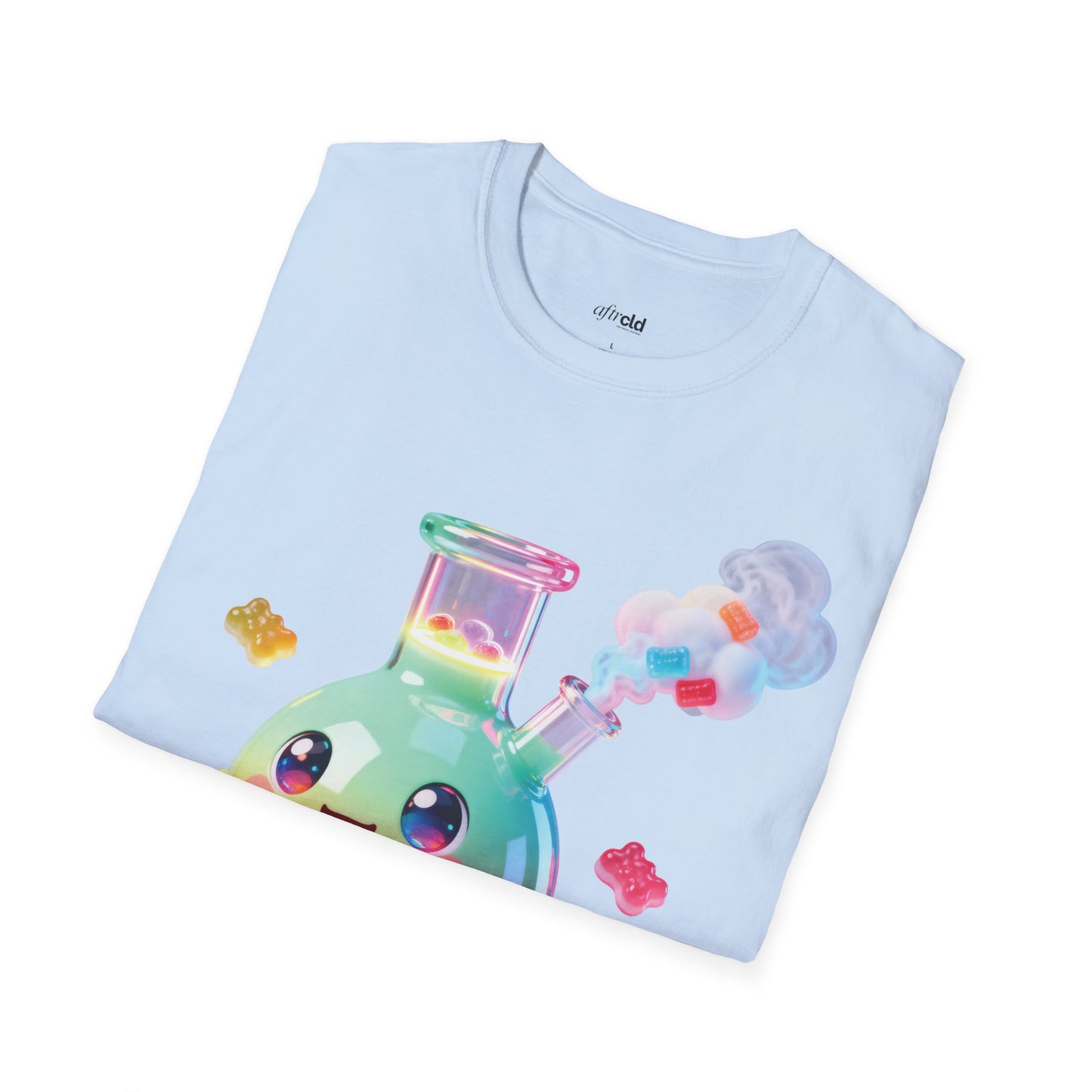 Kawaii Rainbow Bong Tee — Cute Colorful Character T-Shirt