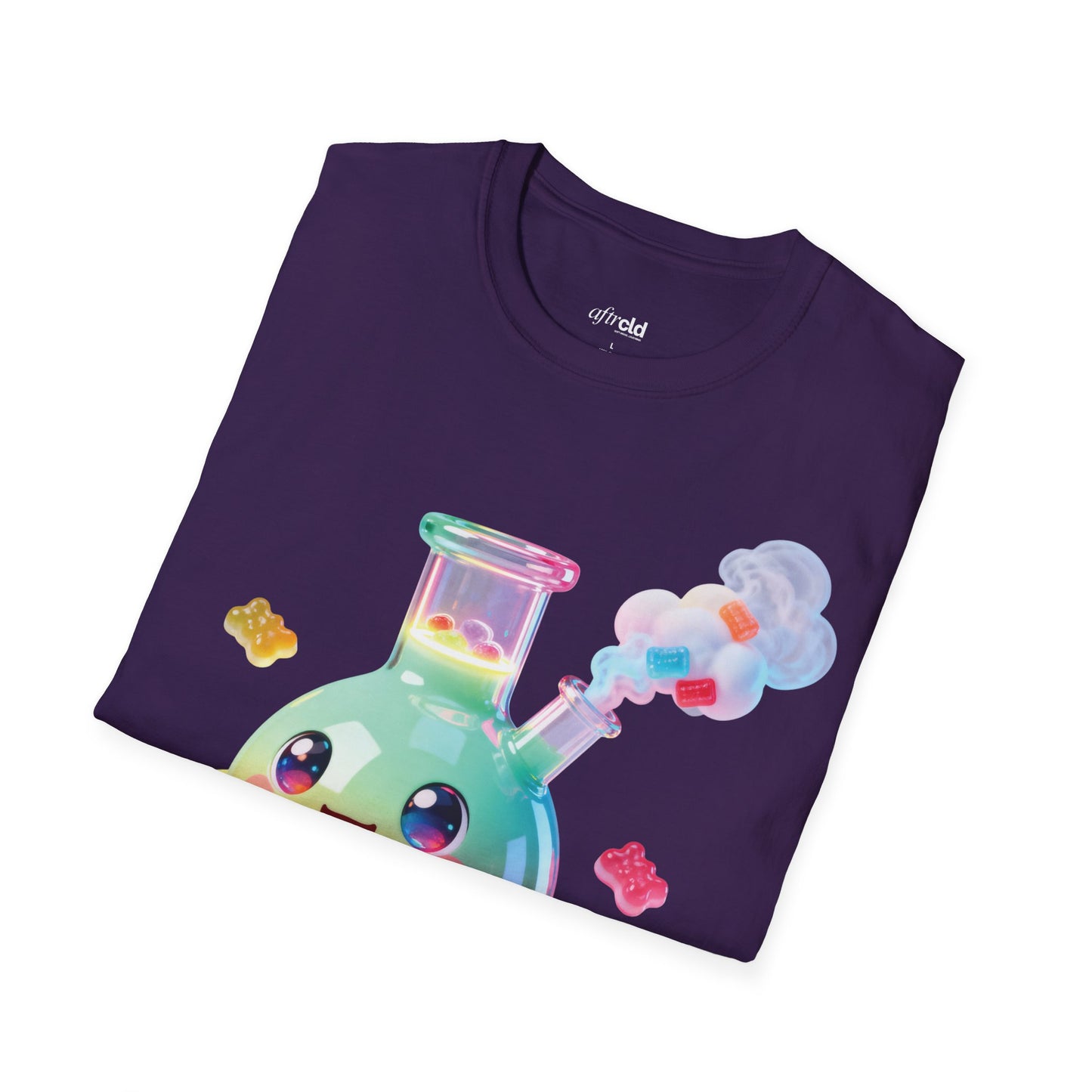 Kawaii Rainbow Bong Tee — Cute Colorful Character T-Shirt