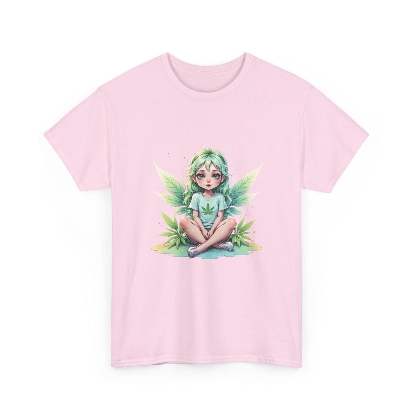Fairy 420 Girl Graphic Tee — Cute Green Forest Sprite T‑Shirt