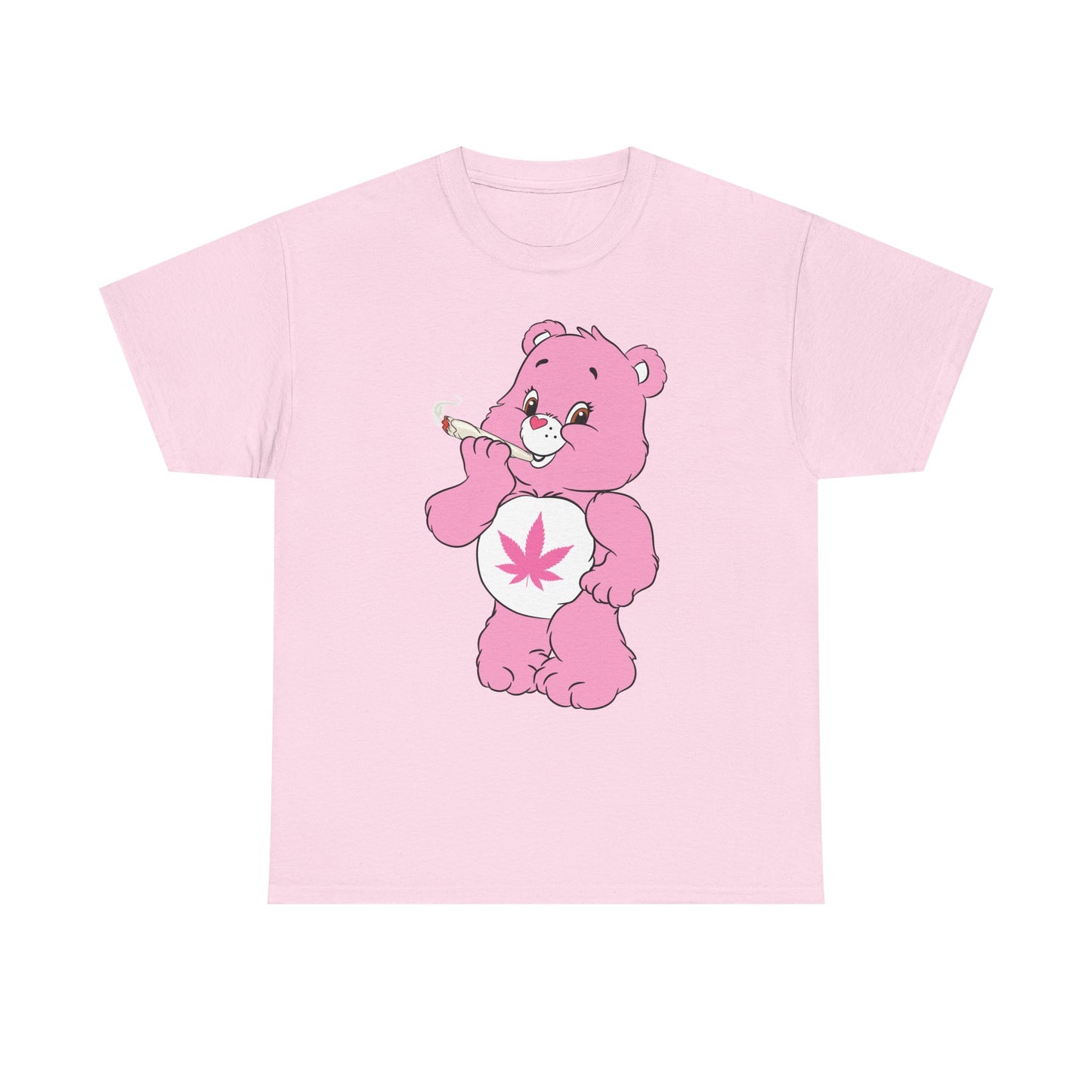 Pink 420 Bear T‑Shirt — Cute Stoner Graphic Tee