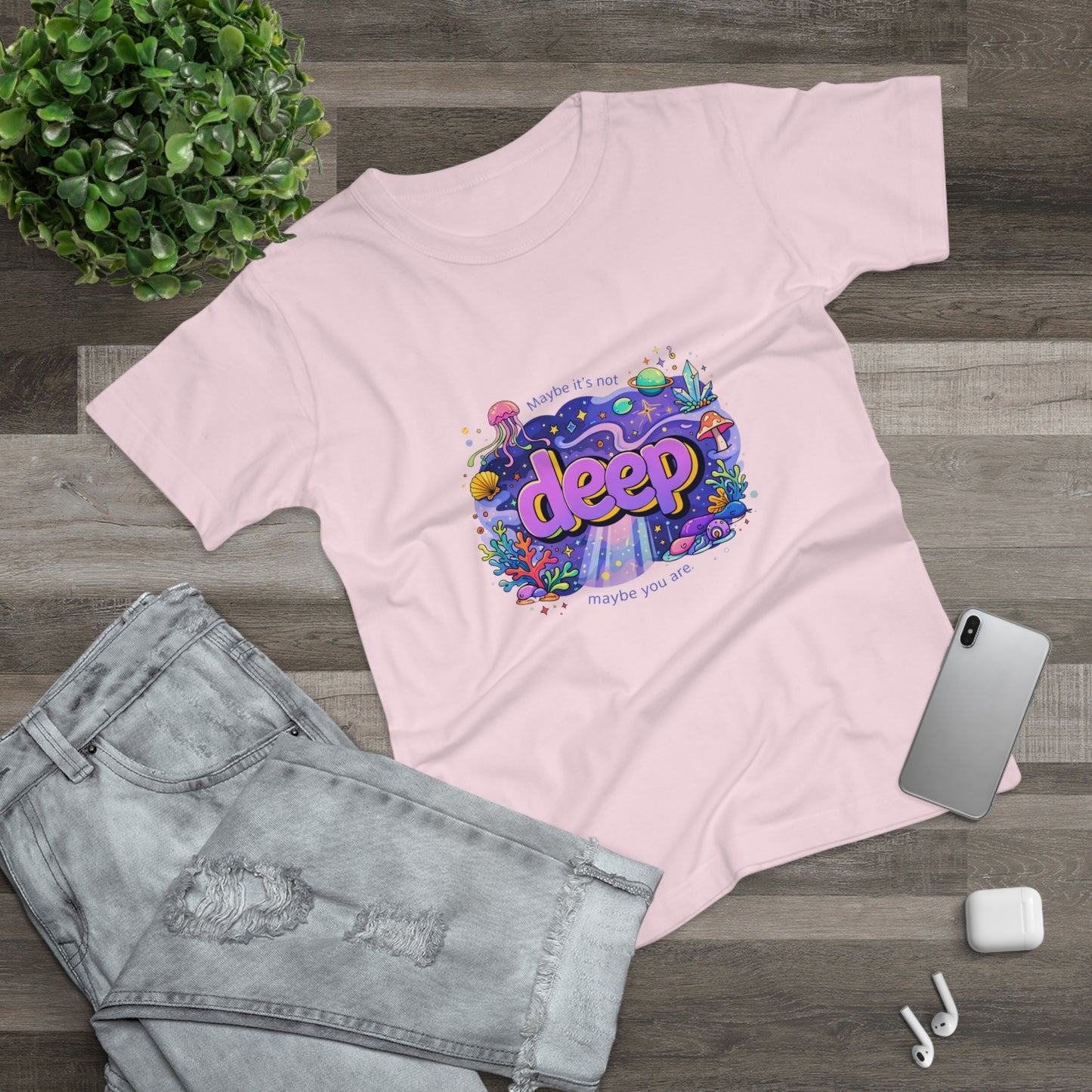 Deep Ocean Graphic T-Shirt — "Deep" Colorful Underwater Design