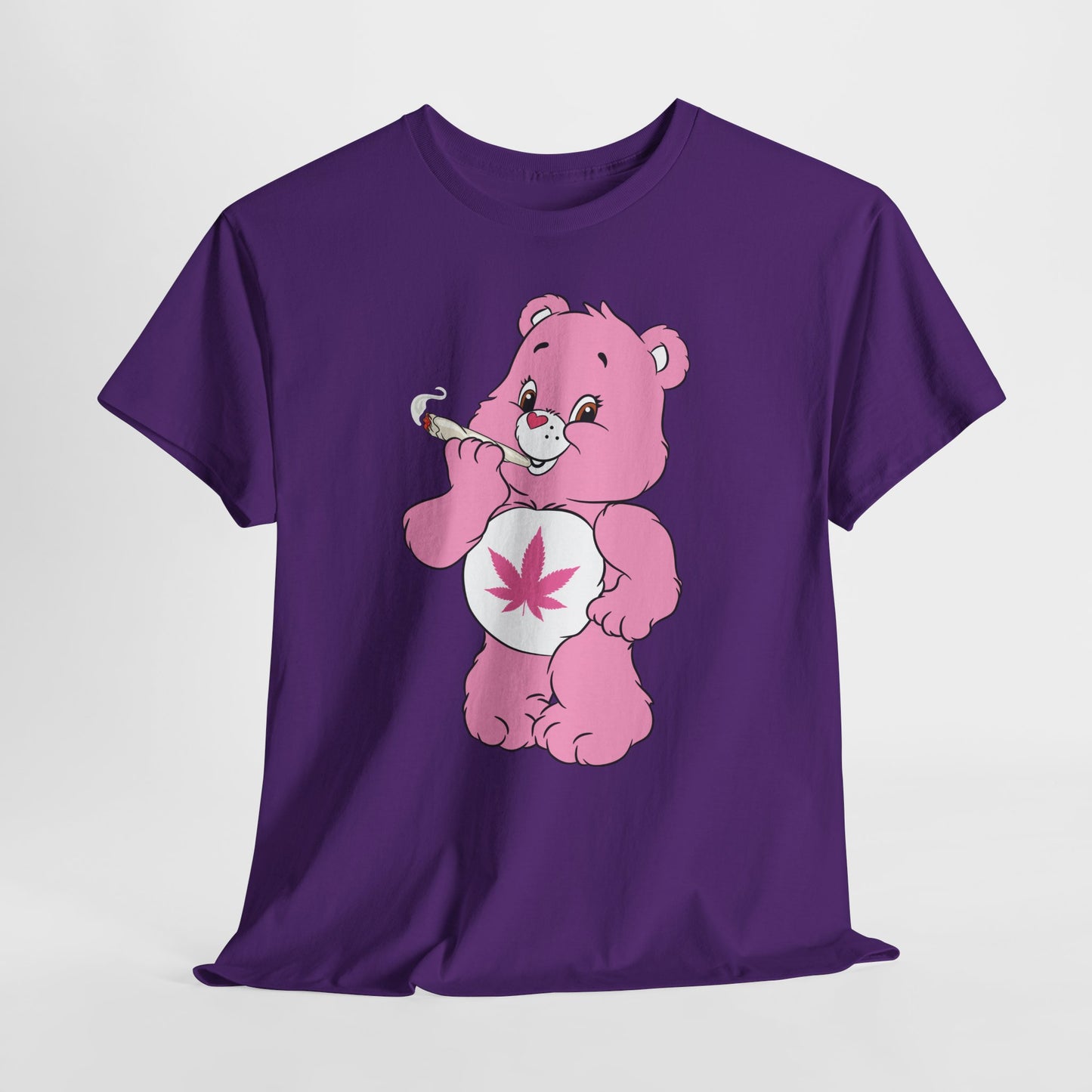 Pink 420 Bear T‑Shirt — Cute Stoner Graphic Tee