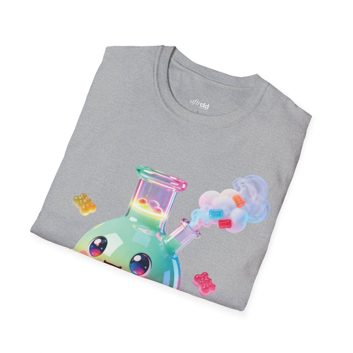 Kawaii Rainbow Bong Tee — Cute Colorful Character T-Shirt