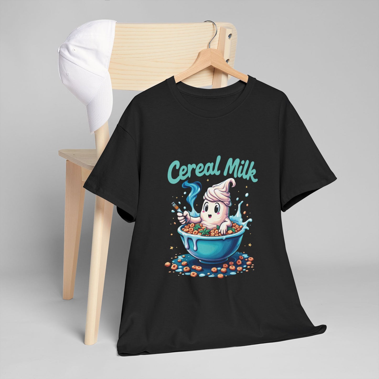 Cereal Milk Tee — Cute Cereal Mascot Graphic Shirt
