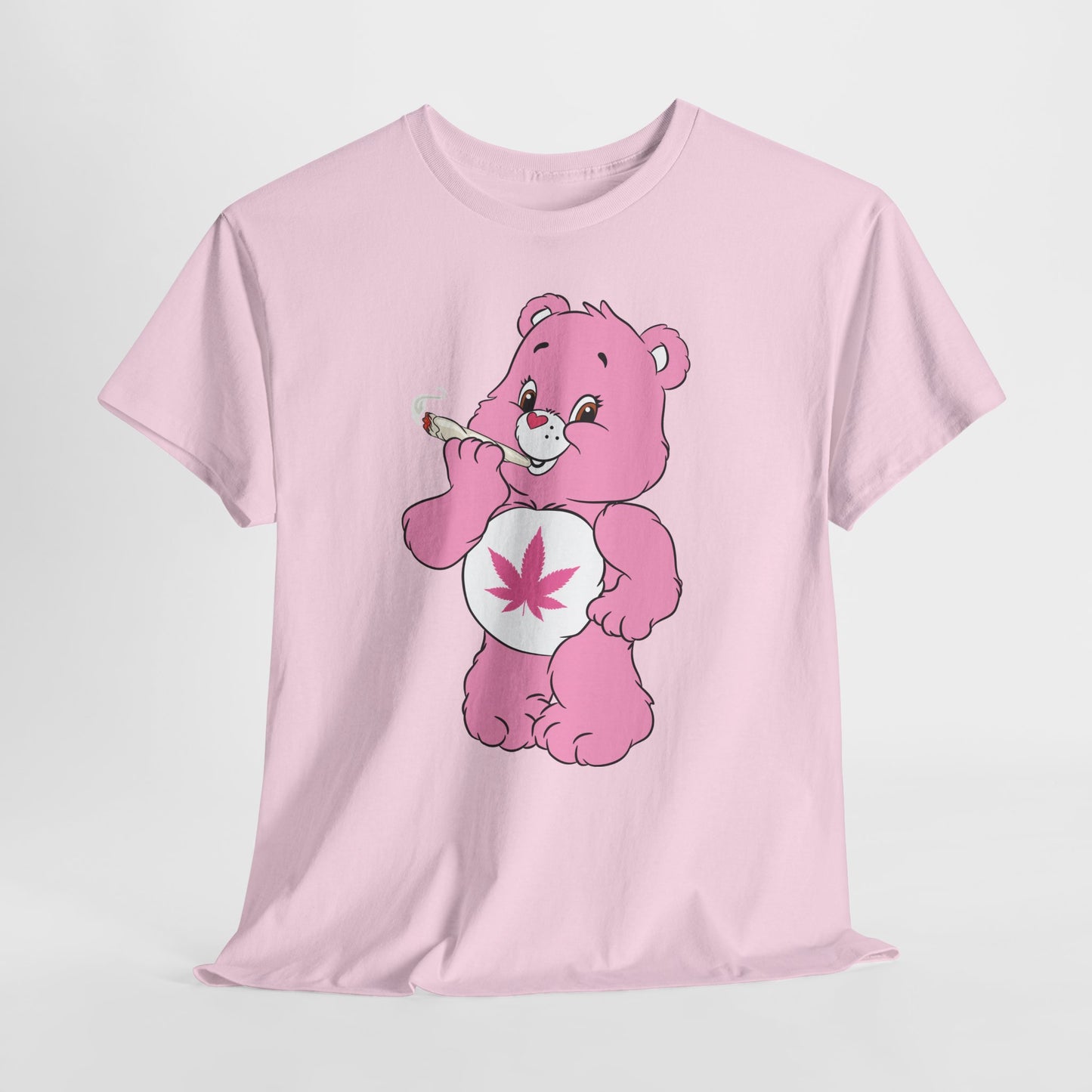 Pink 420 Bear T‑Shirt — Cute Stoner Graphic Tee