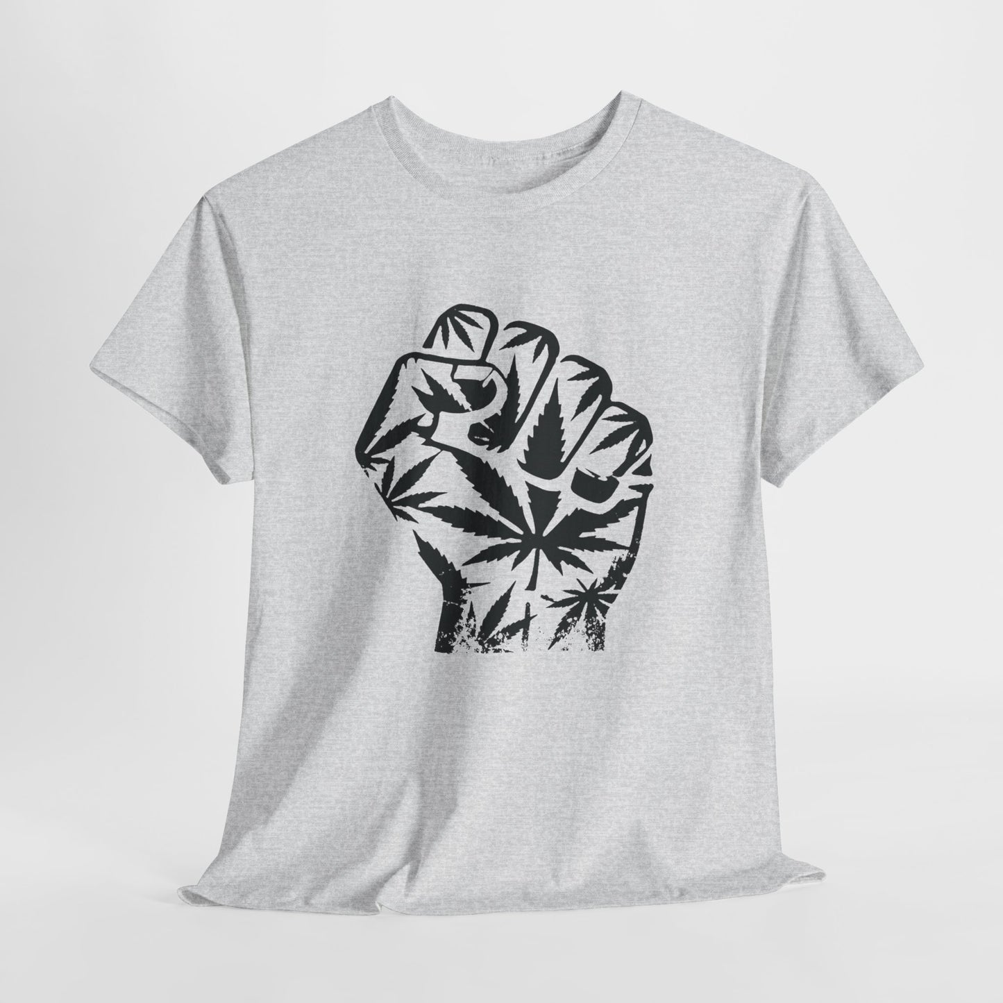 420 Fist T-Shirt — Green Leaf Power Tee