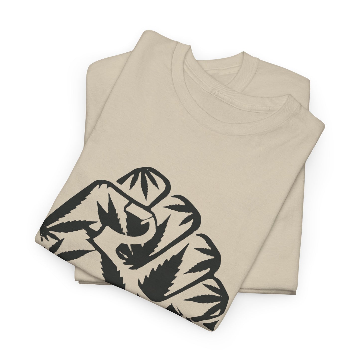 420 Fist T-Shirt — Green Leaf Power Tee