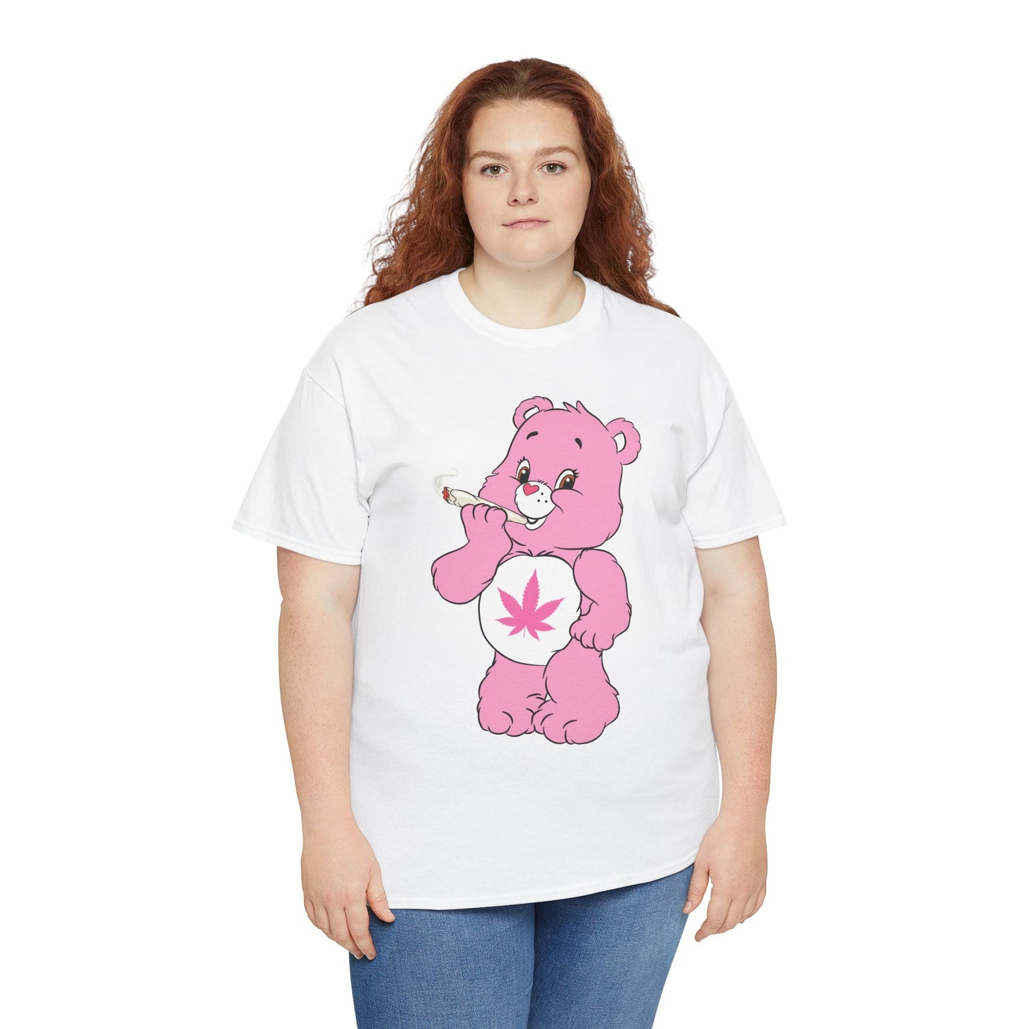 Pink 420 Bear T‑Shirt — Cute Stoner Graphic Tee