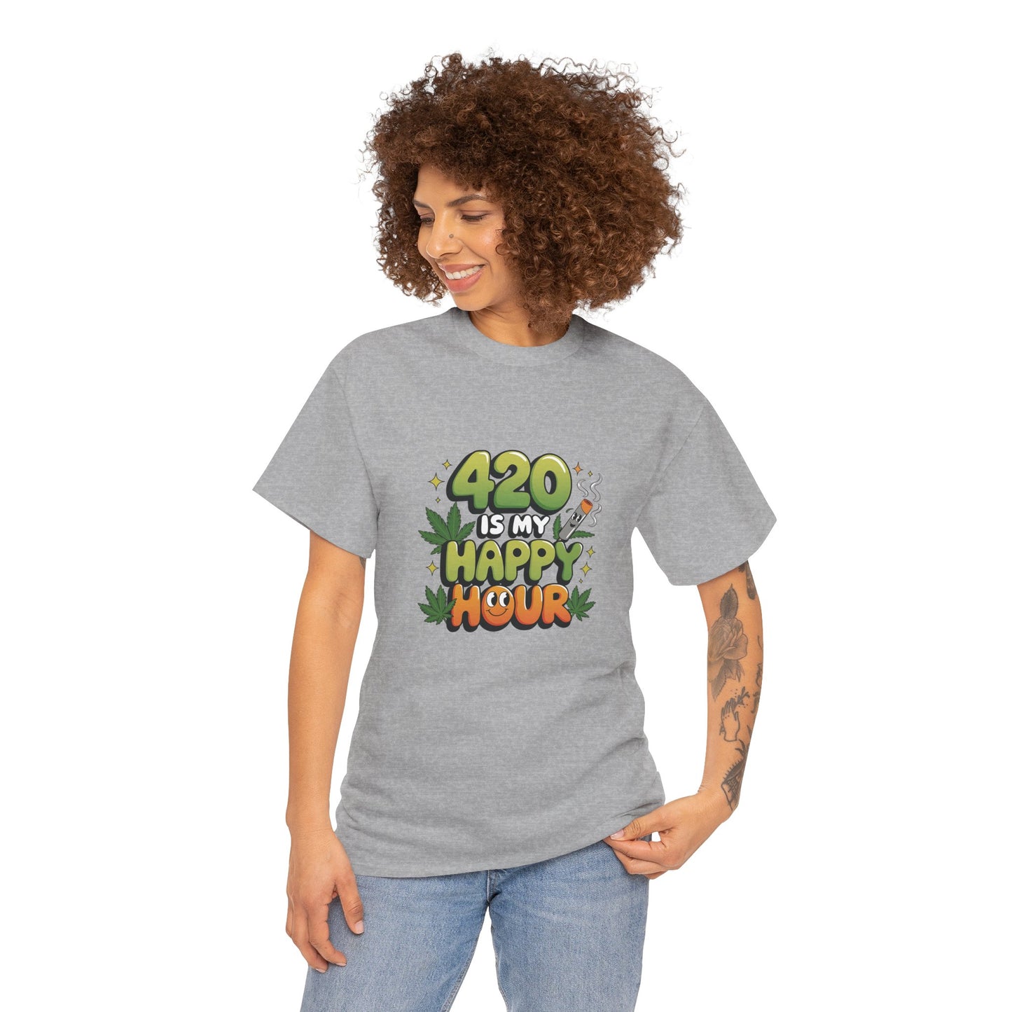 420 Is My Happy Hour T-Shirt - Funny Stoner Tee