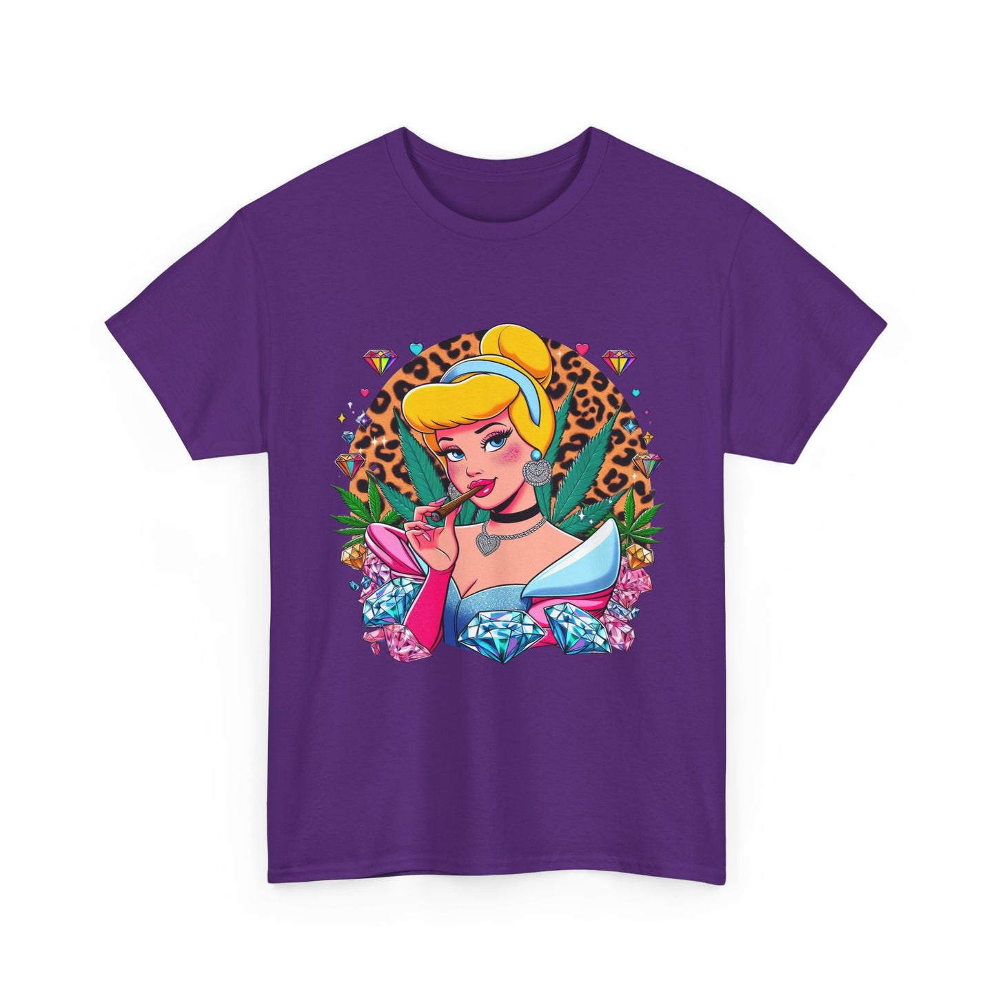 Cinderella Retro Pinup Tee — "Look Like Barbie, Smoke Like Marley" Graphic T‑Shirt