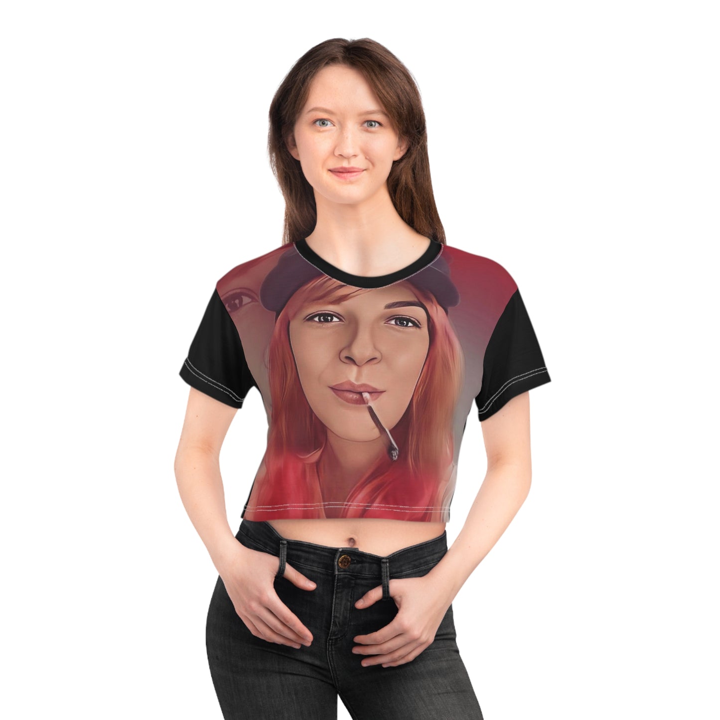 Ganja Girl Crop Tee | 420 Shirt | Gift for her | Abstract Clothing