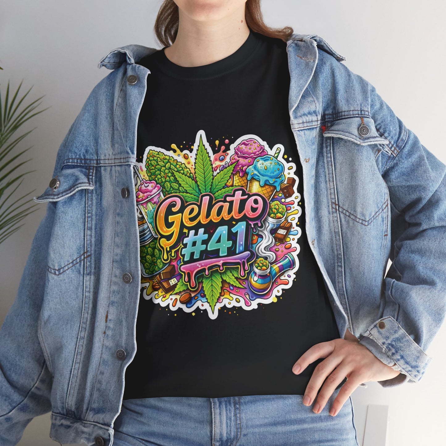 Gelato #41 Graphic Tee — Colorful Leaf Streetwear Shirt