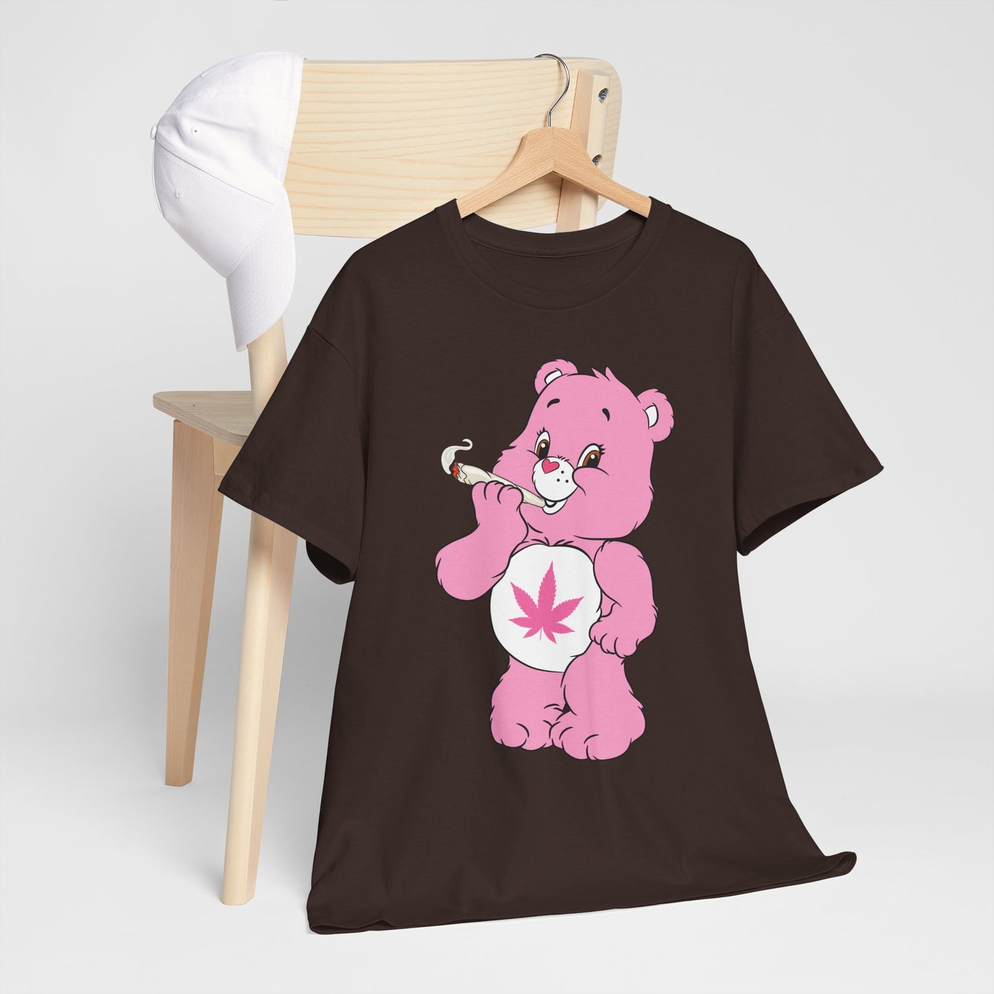 Pink 420 Bear T‑Shirt — Cute Stoner Graphic Tee