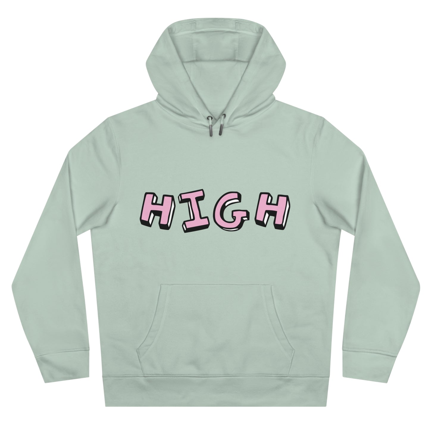 420 Hoodie — "HIGH" Front & "It's 4:20 Baby" Back Graphic Pullover