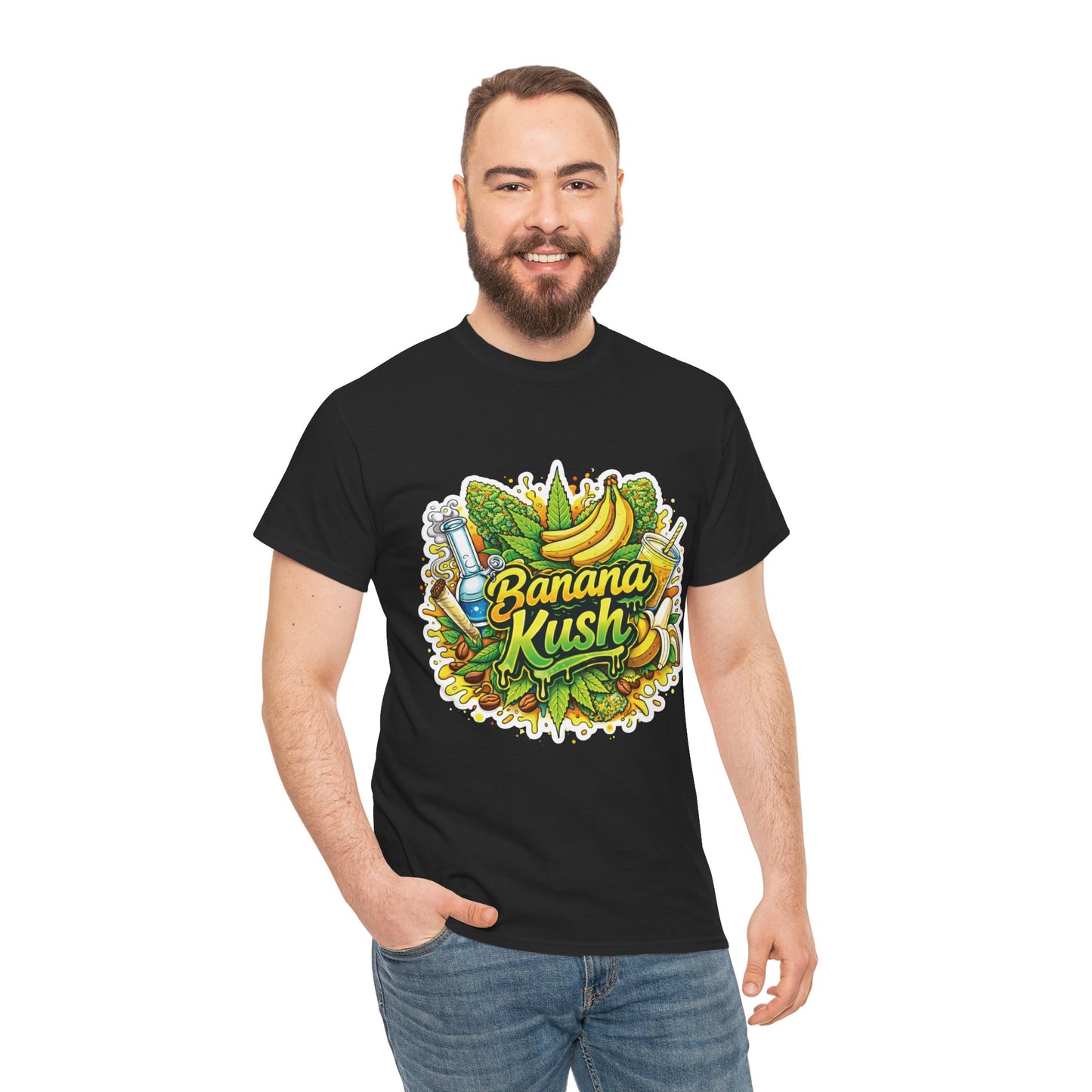 Banana Kush Graphic Tee — Tropical 420 Strain Shirt