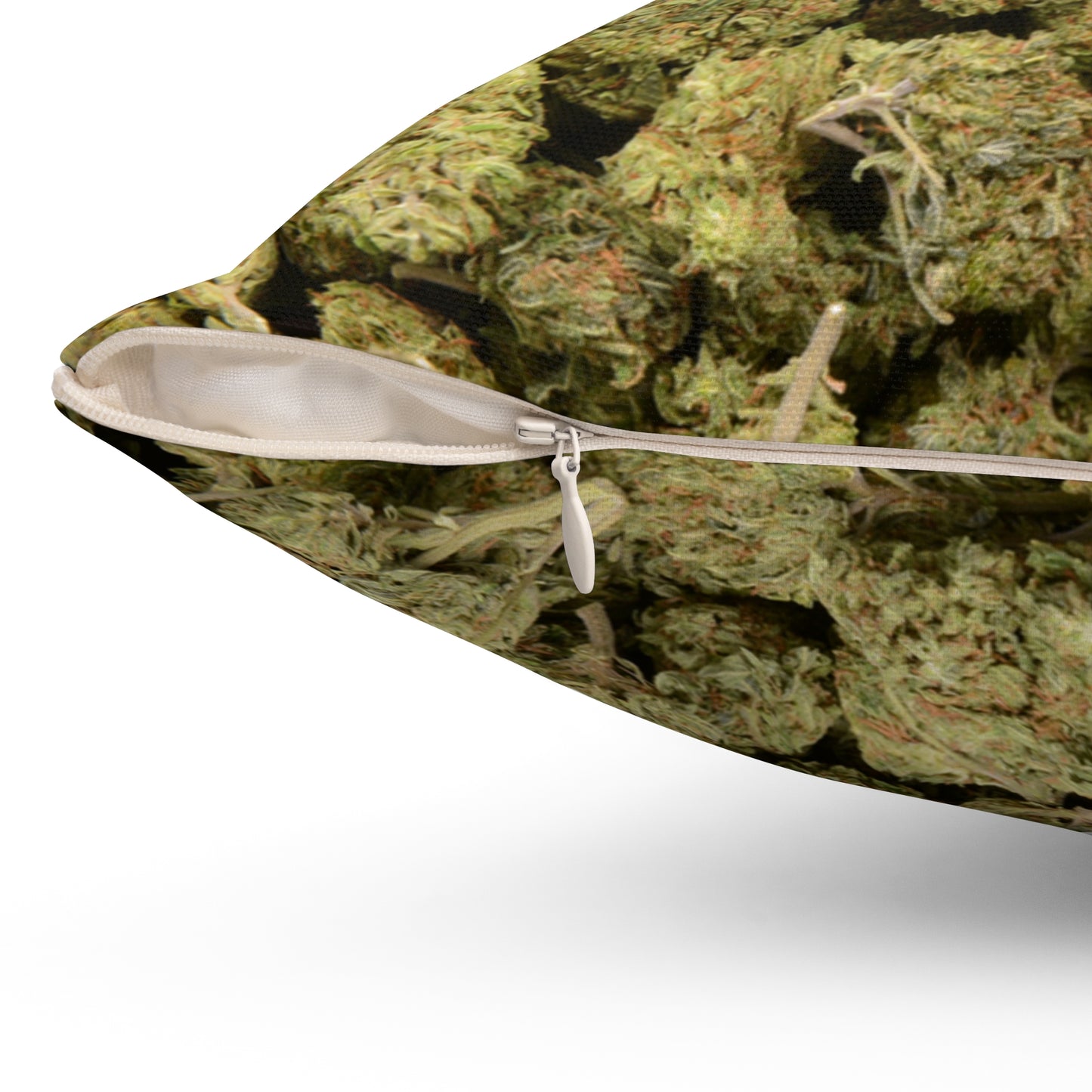 Spun Polyester Square Pillow 420 Buds Print