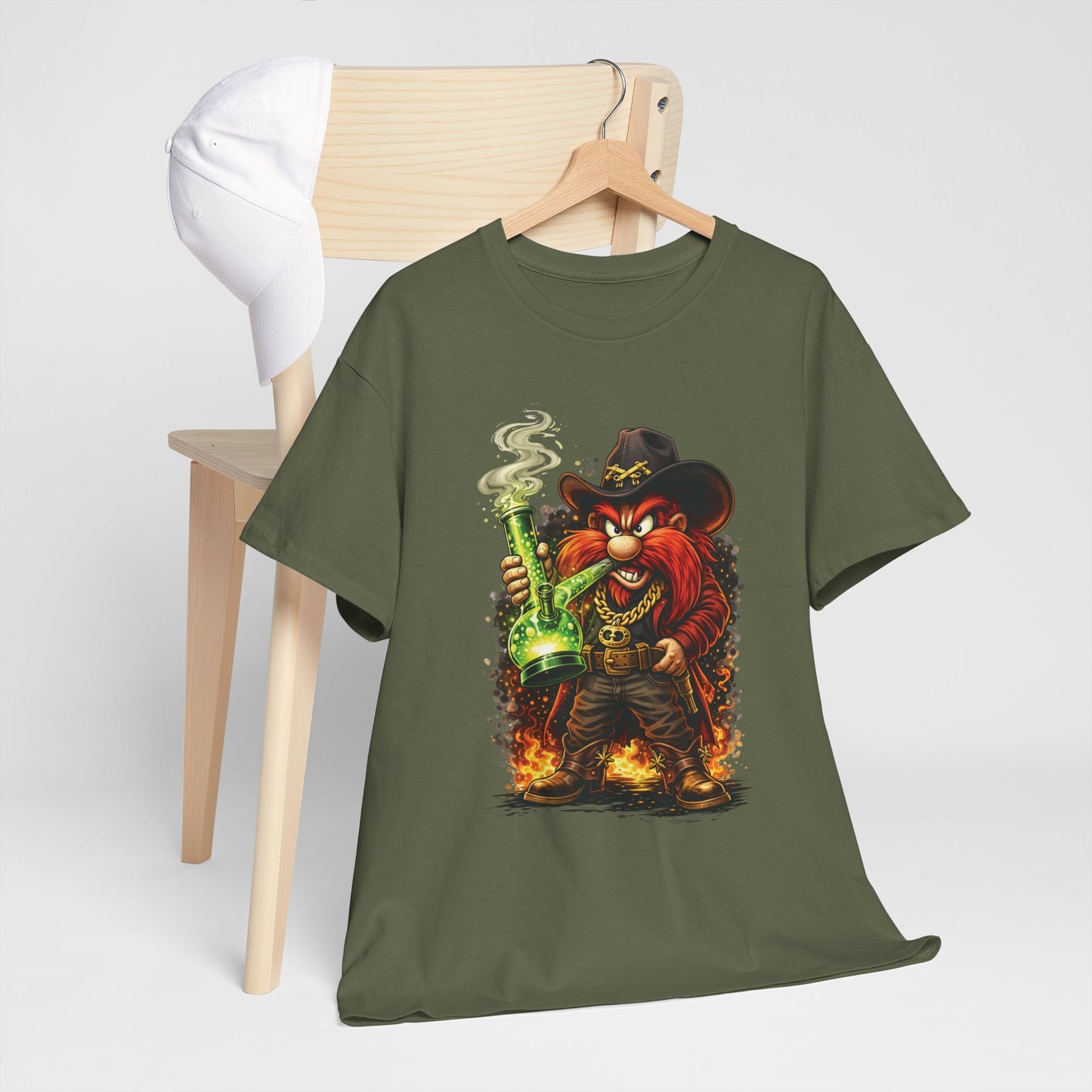 Viking Alchemist Graphic Tee — Fiery Dwarf with Potion