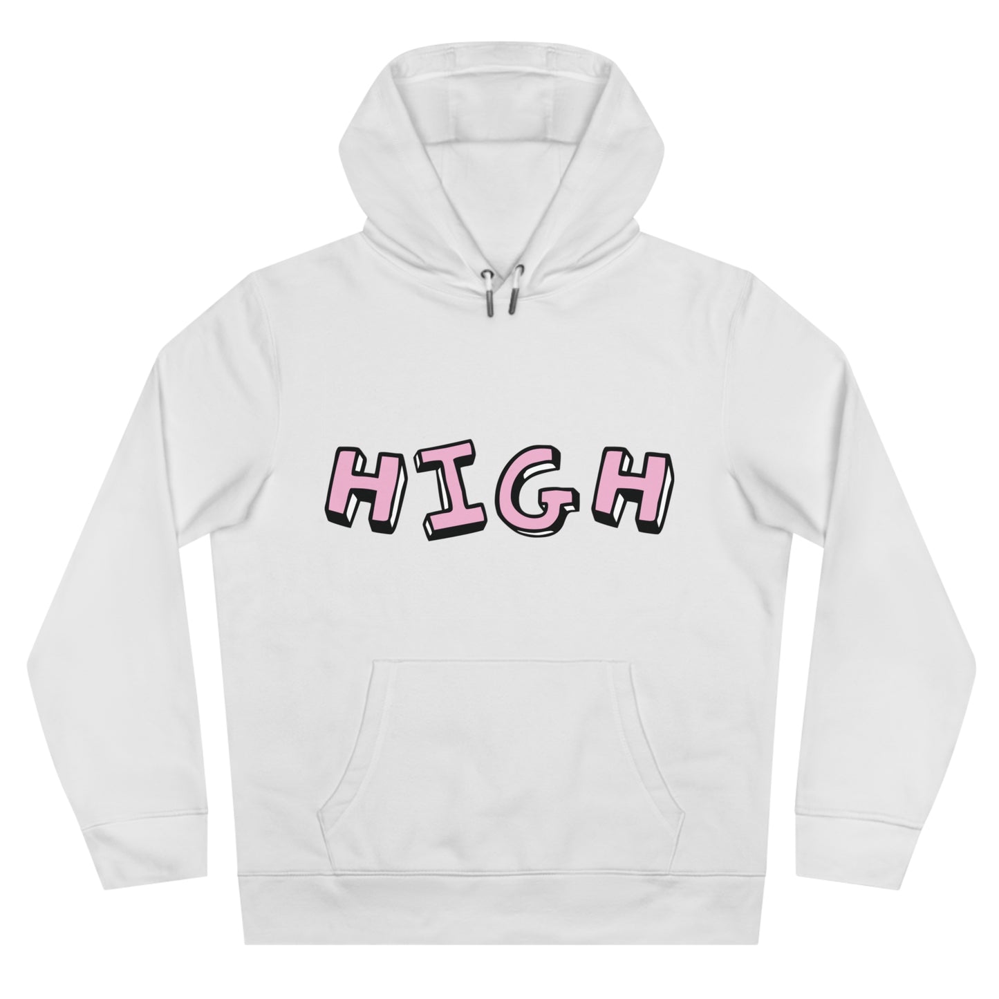 420 Hoodie — "HIGH" Front & "It's 4:20 Baby" Back Graphic Pullover