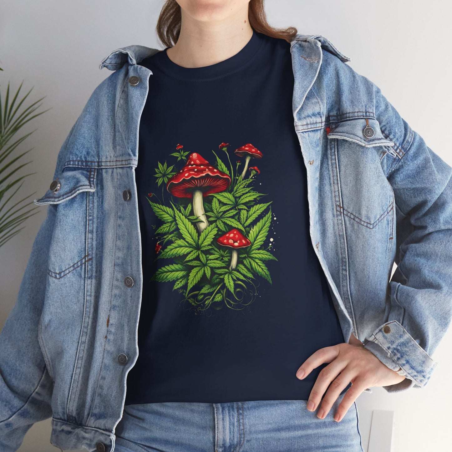Mushroom Garden T-Shirt — Red Toadstool Botanical Tee