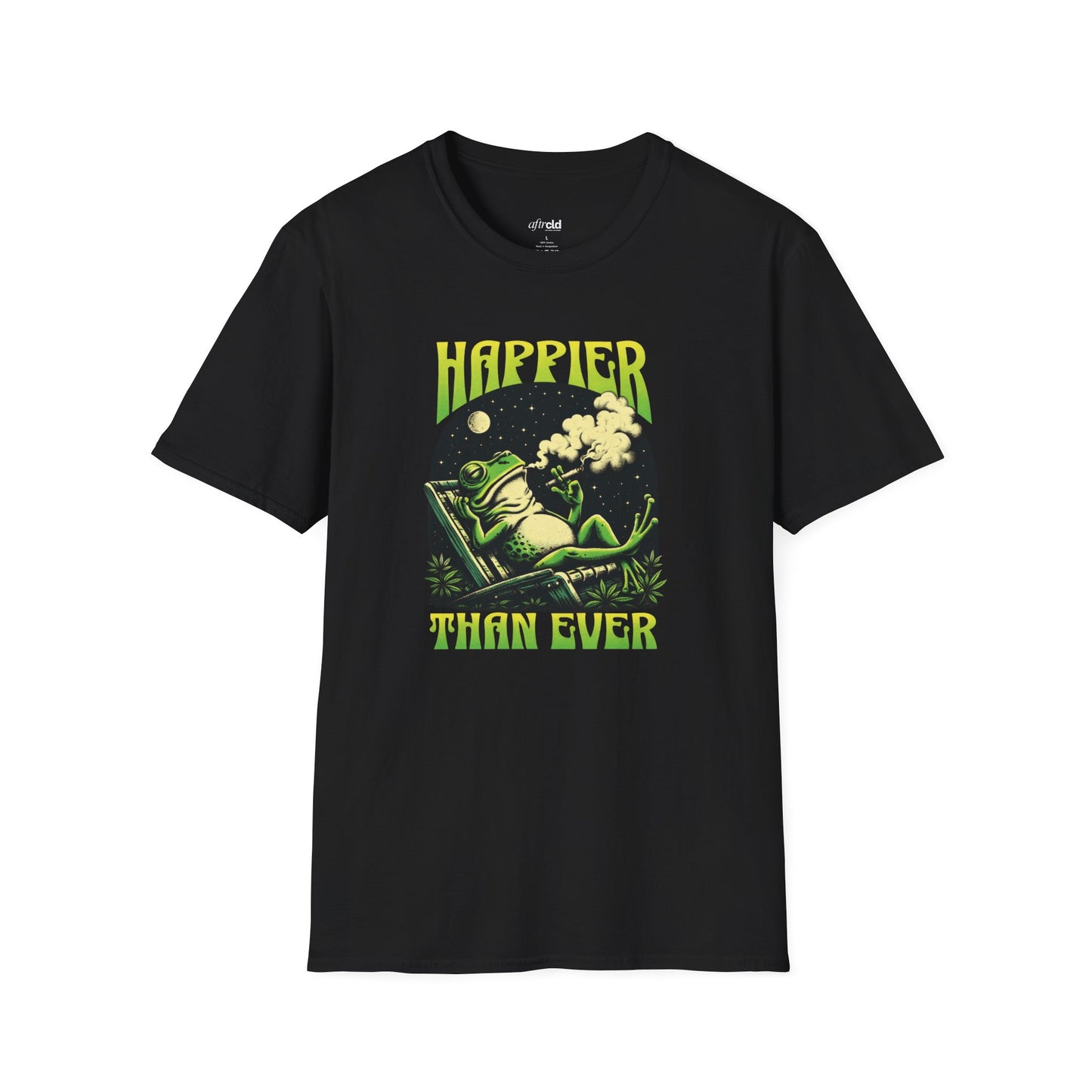 T-Shirt — "Happier Than Ever" Relaxed Frog Graphic Tee