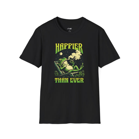 T-Shirt — "Happier Than Ever" Relaxed Frog Graphic Tee