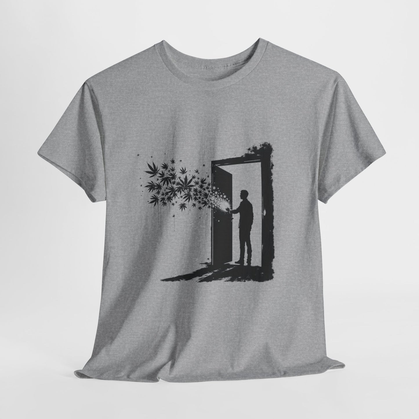 Dream Portal T‑Shirt — Silhouette Doorway with Stars Graphic