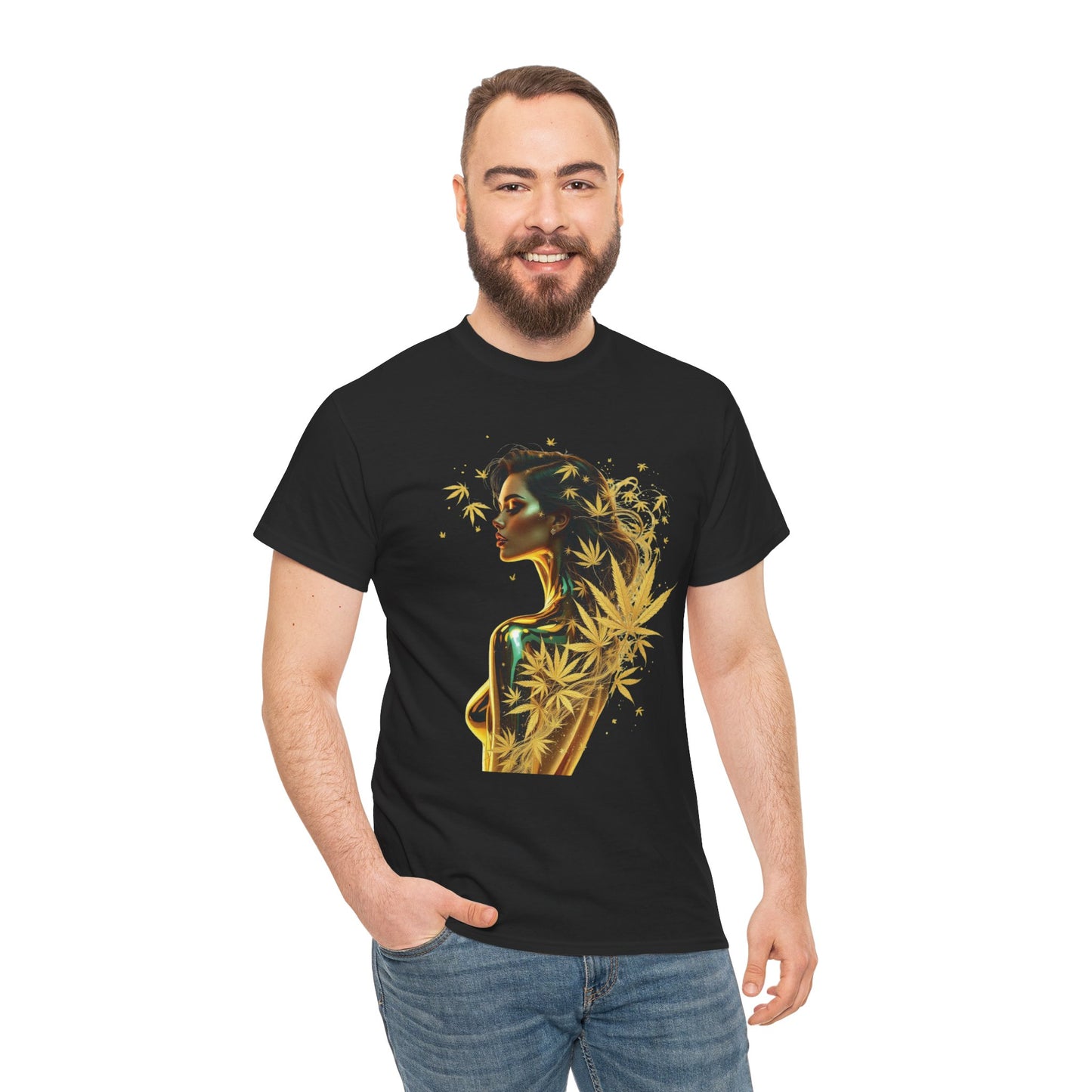 T-Shirt — Golden Goddess 420 Art Tee