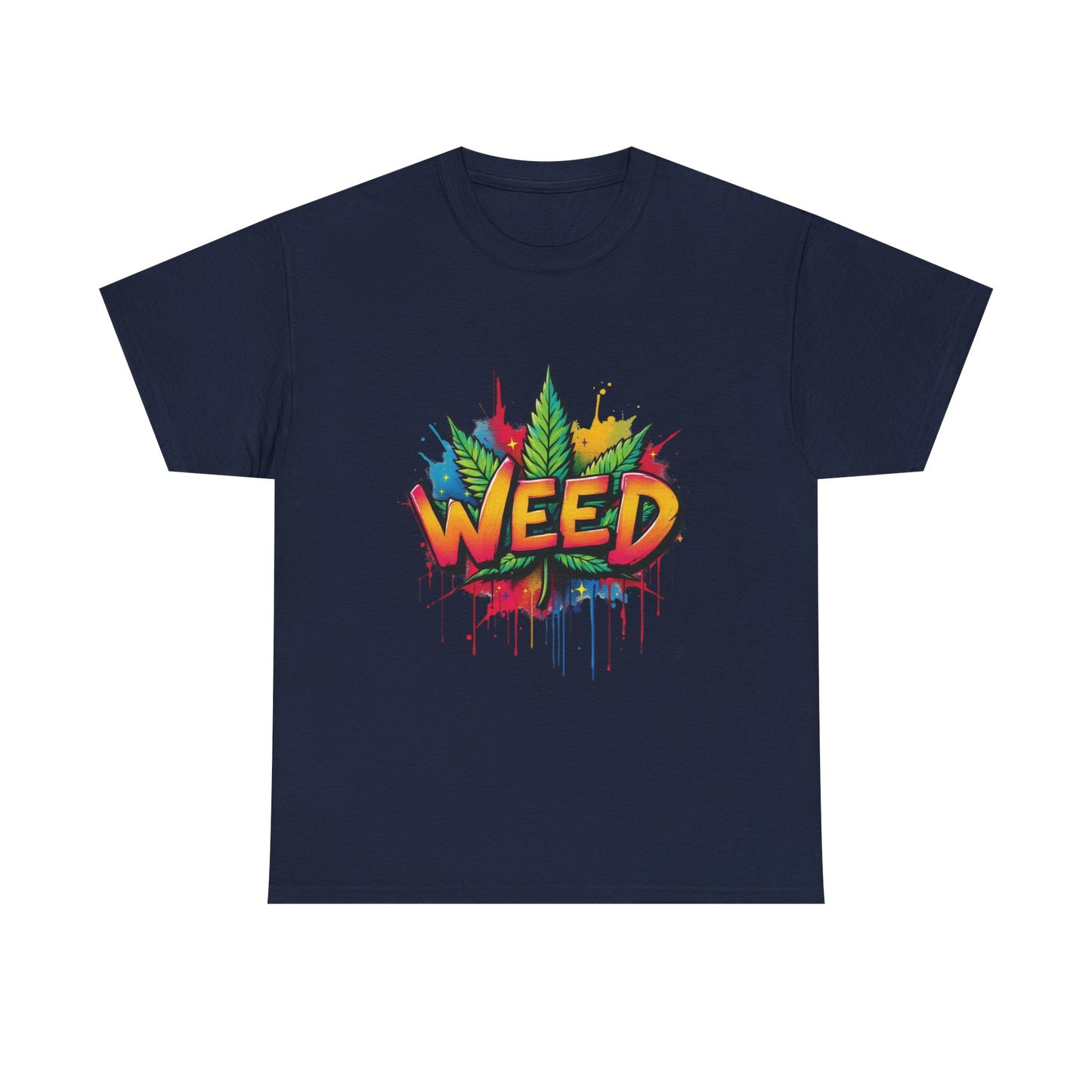 Weed Graffiti T-Shirt — Colorful 420 Leaf Street Art Tee