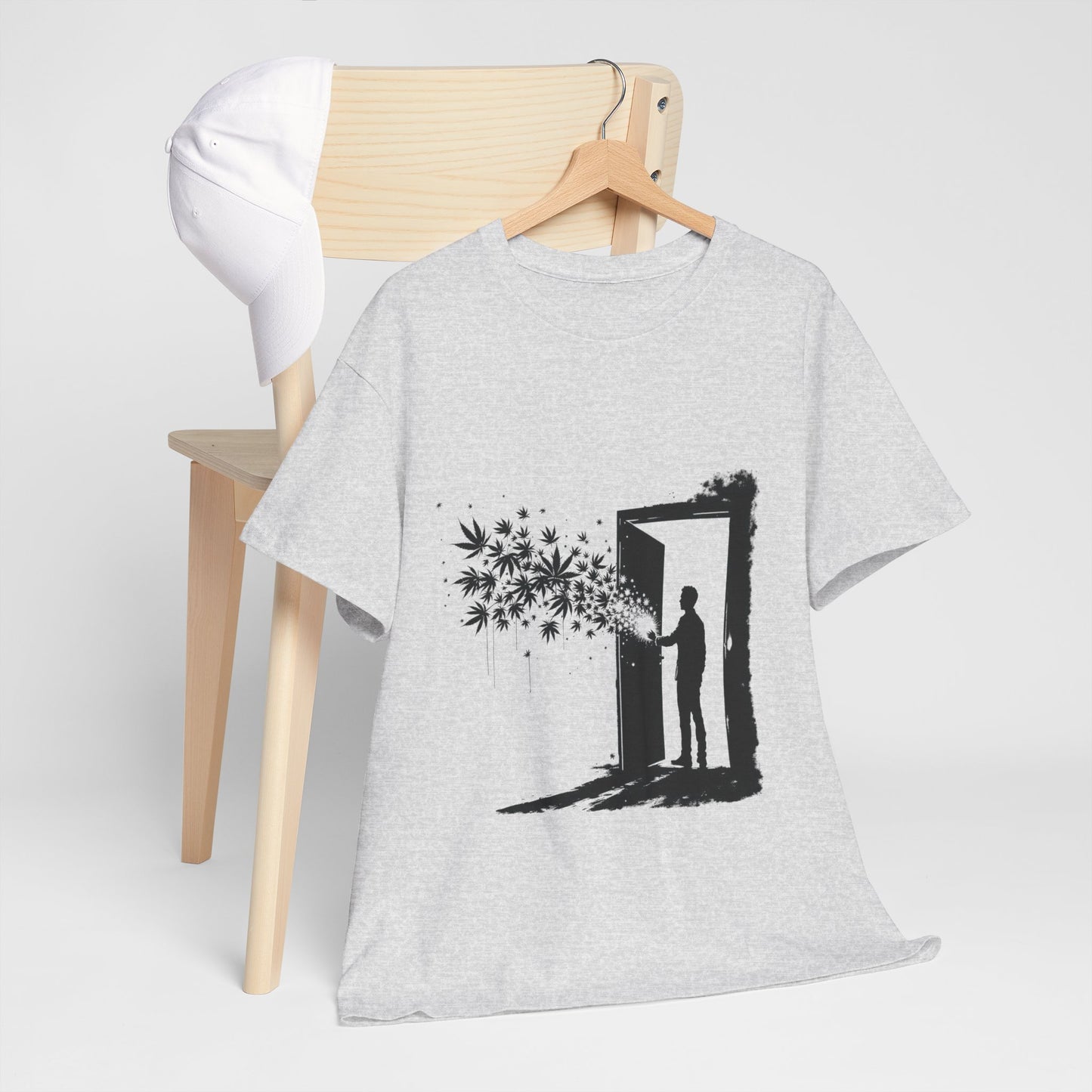 Dream Portal T‑Shirt — Silhouette Doorway with Stars Graphic