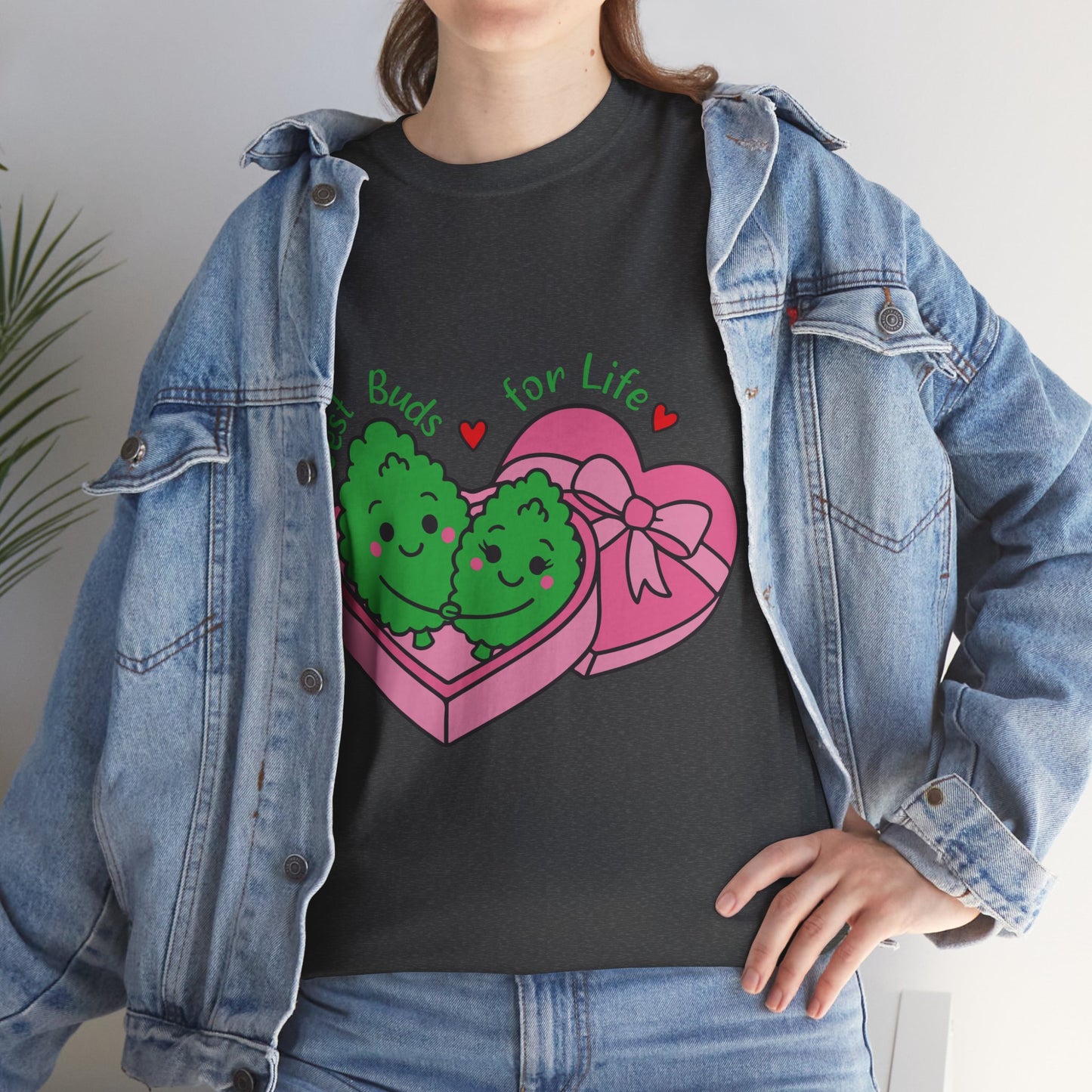 Friendship Heart Tee — “Best Buds for Life” Cute Plant Friends Valentine T‑Shirt
