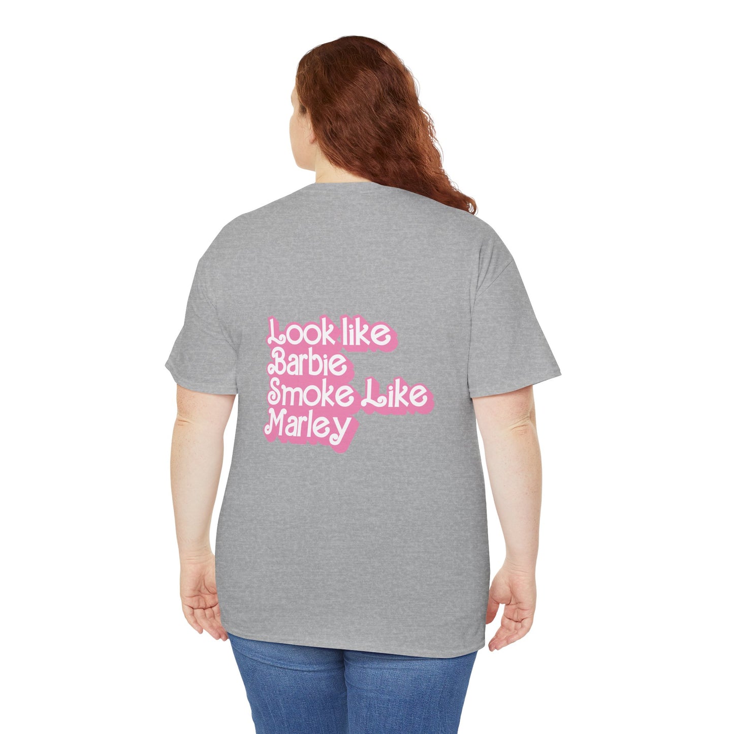 Cinderella Retro Pinup Tee — "Look Like Barbie, Smoke Like Marley" Graphic T‑Shirt