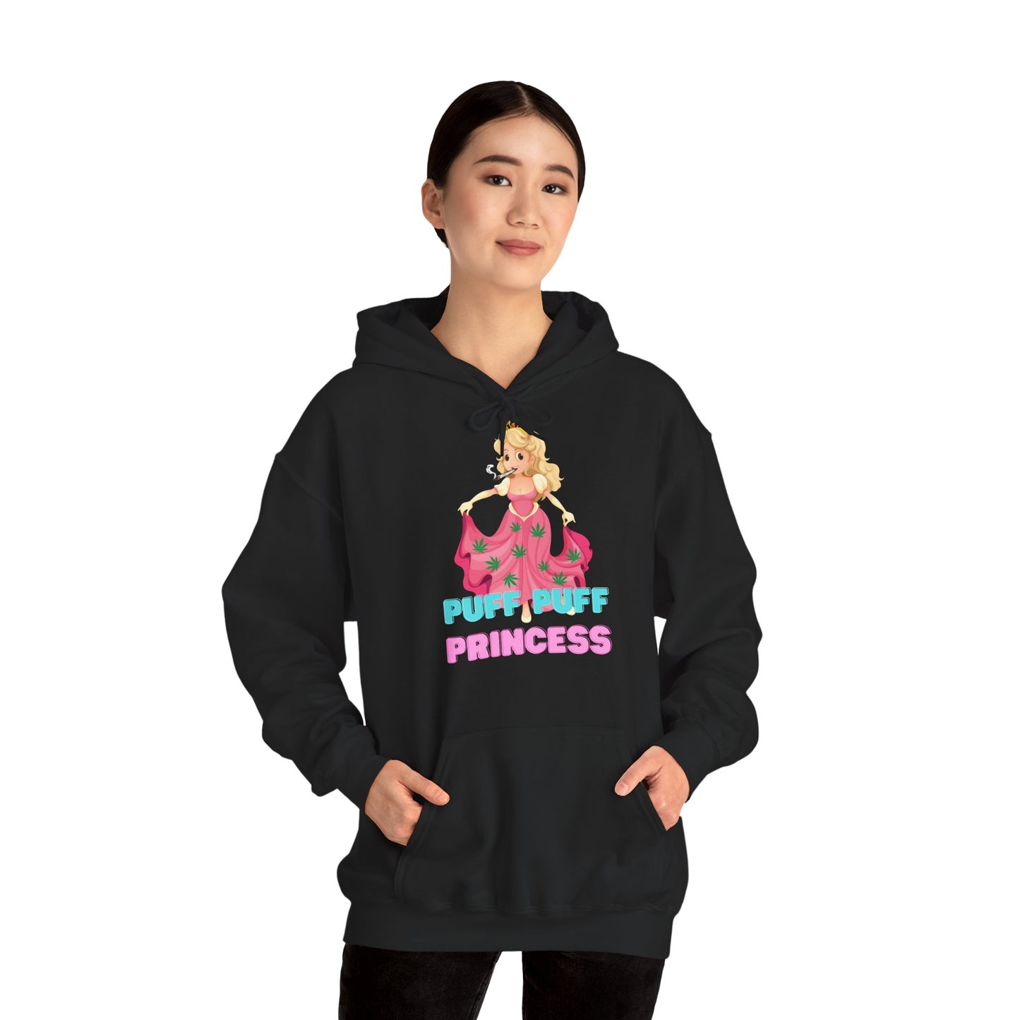 Unisex Heavy Blend Hooded Sweatshirt Princess Pink Design, Puff Princess, Gift for Her