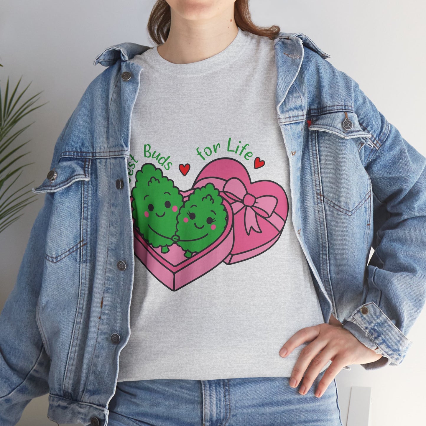 Friendship Heart Tee — “Best Buds for Life” Cute Plant Friends Valentine T‑Shirt