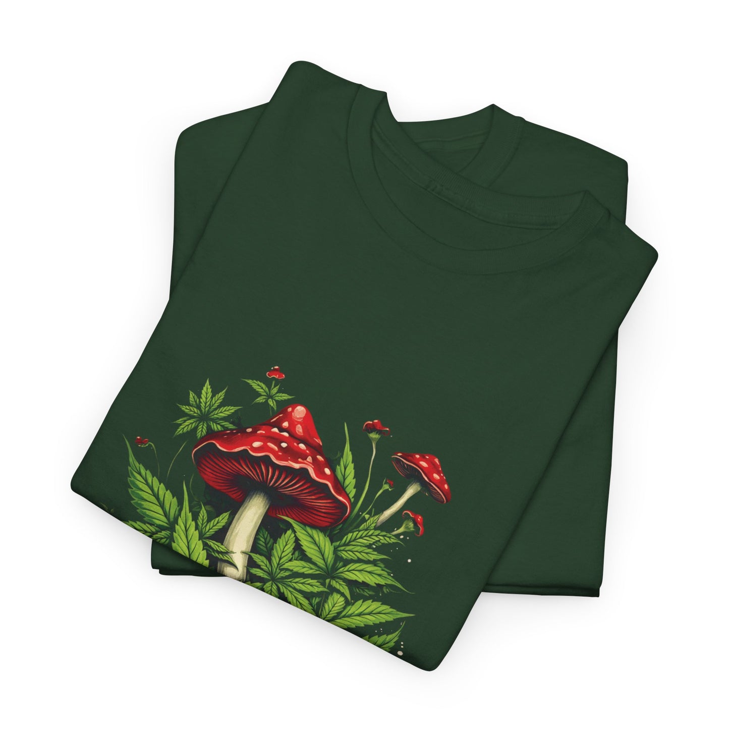 Mushroom Garden T-Shirt — Red Toadstool Botanical Tee
