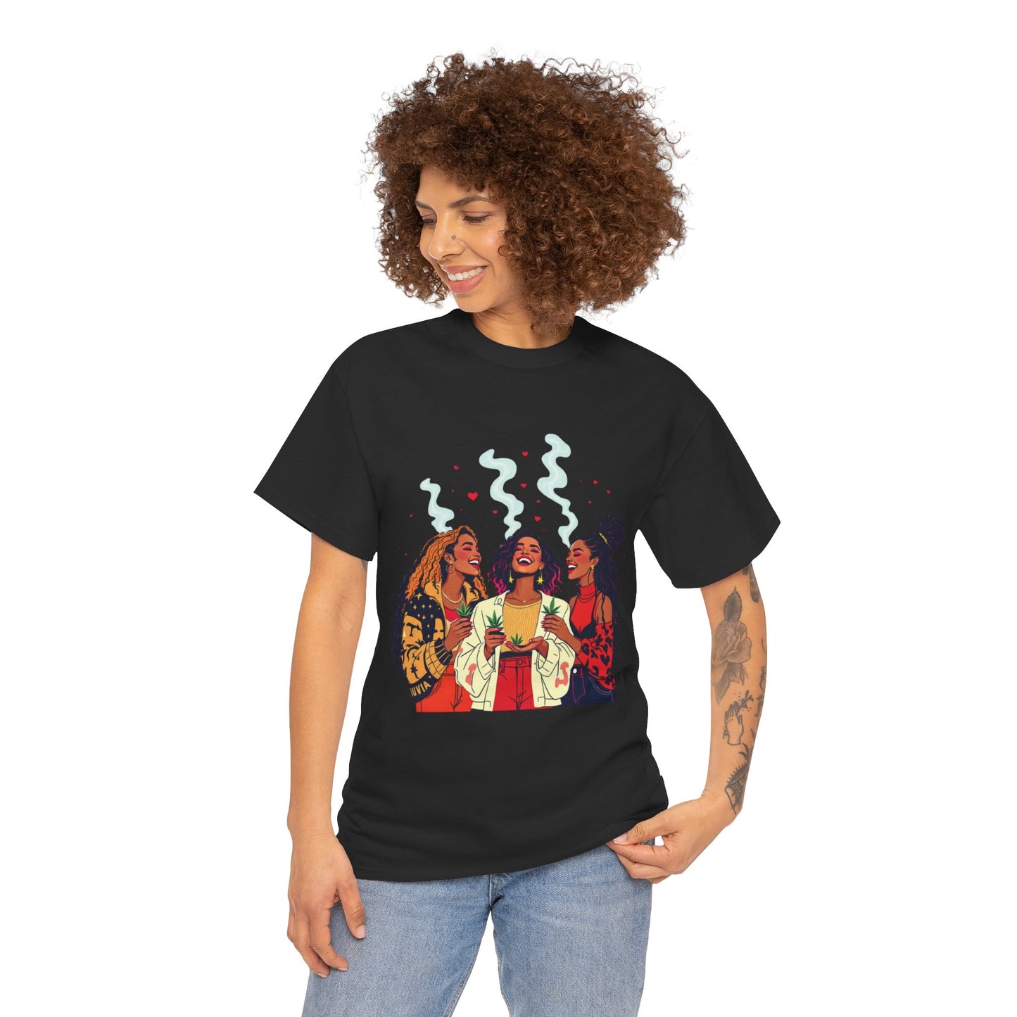 Sisterhood Vibes T-Shirt — Joyful Diverse Women Graphic Tee