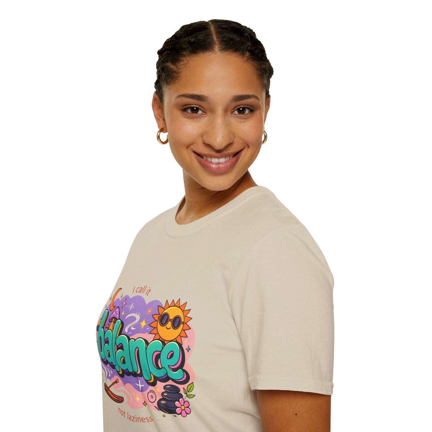 Balance Graphic T-Shirt — "It’s Self-Care Not Laziness" Relaxation Vibe