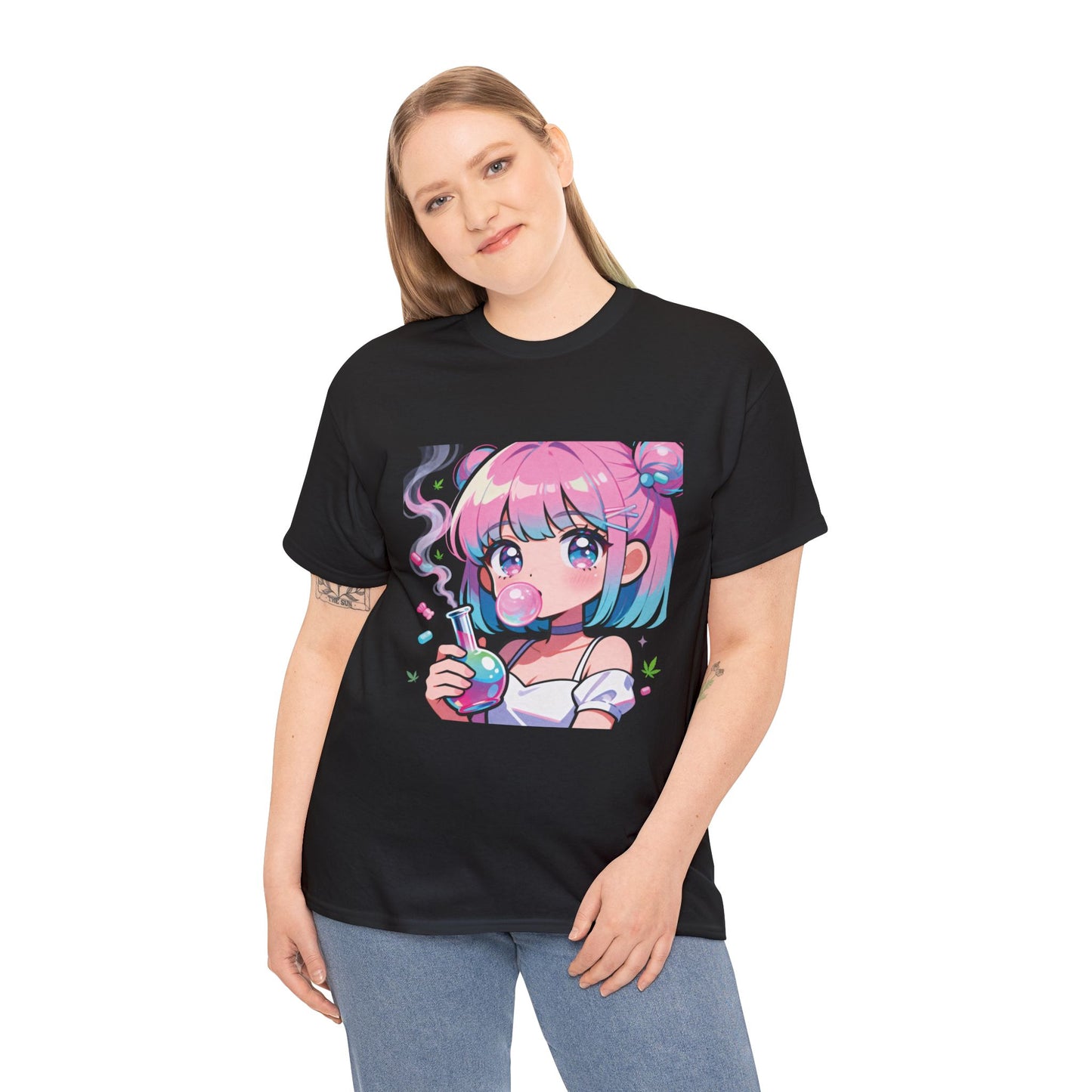 Kawaii Pastel Anime Girl Bong T‑Shirt