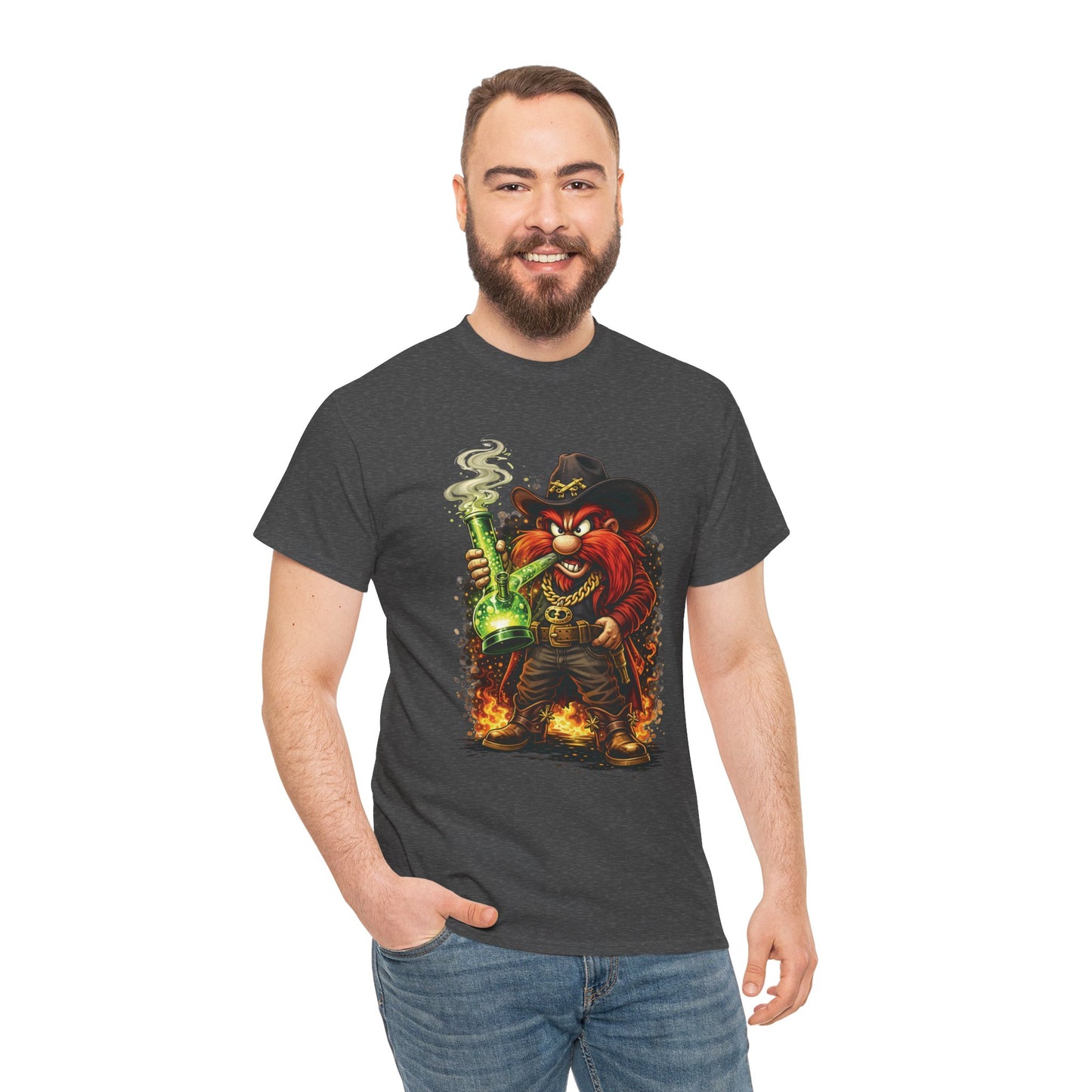 Viking Alchemist Graphic Tee — Fiery Dwarf with Potion