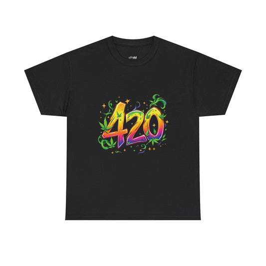 420 Colorful Tee — Psychedelic Stoner Graphic T-Shirt for 4/20 Celebrations