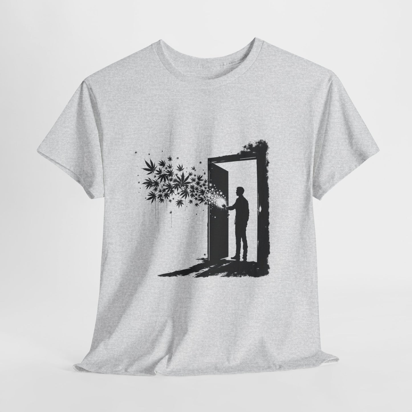 Dream Portal T‑Shirt — Silhouette Doorway with Stars Graphic