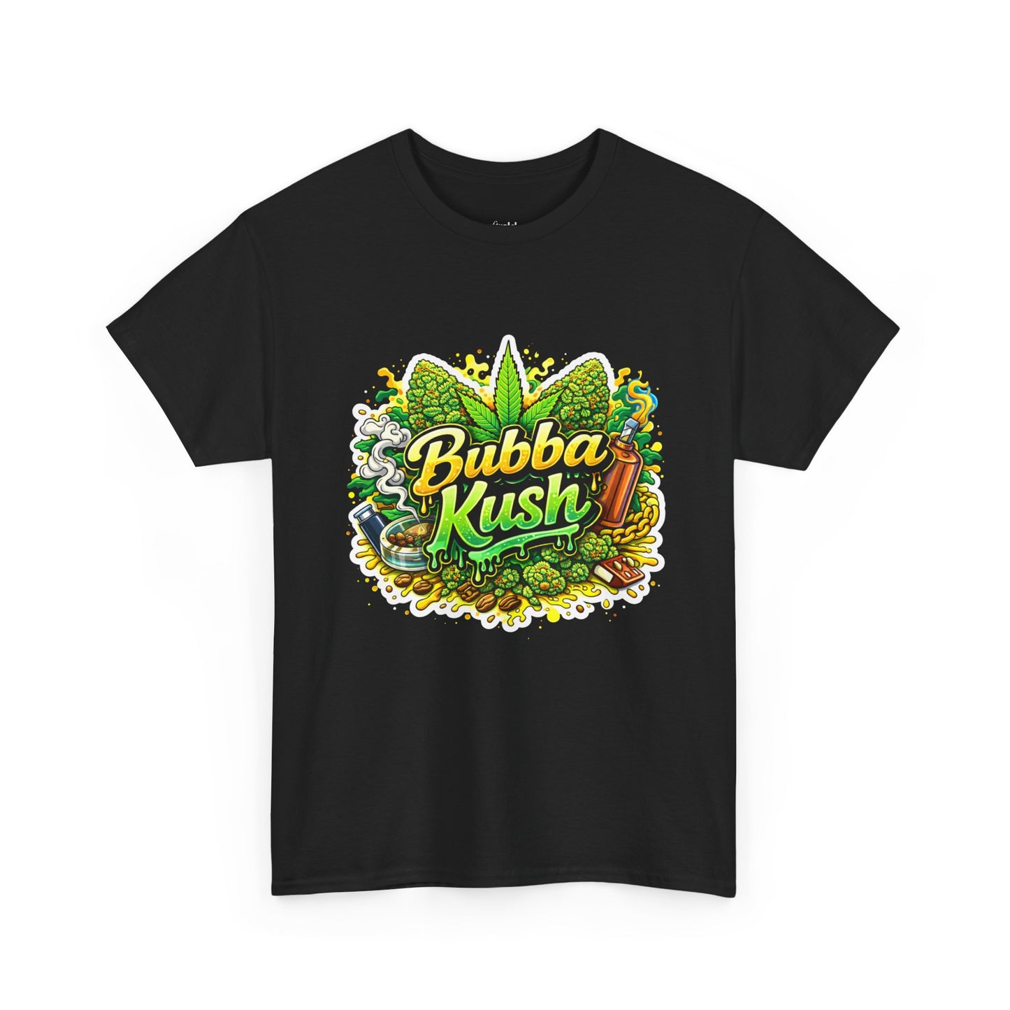 Bubba Kush Graphic Tee – Retro 420 Leaf Design